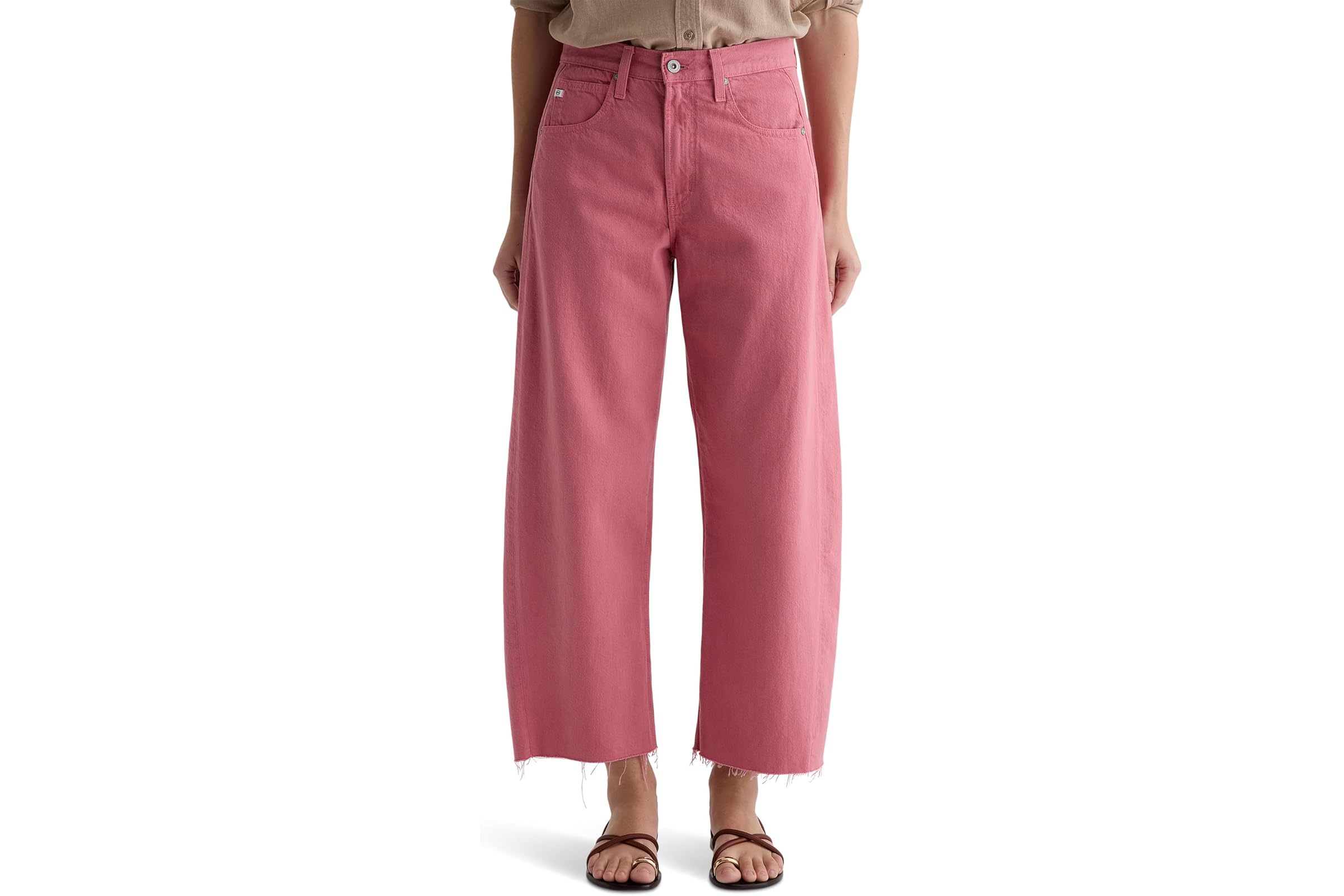 Брюки AG Jeans Hattie High-Rise Crop Barrel in Peony 44290₽