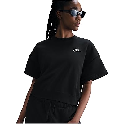 Флисовый сезонный свободный топ Nike Sportswear Club из флиса