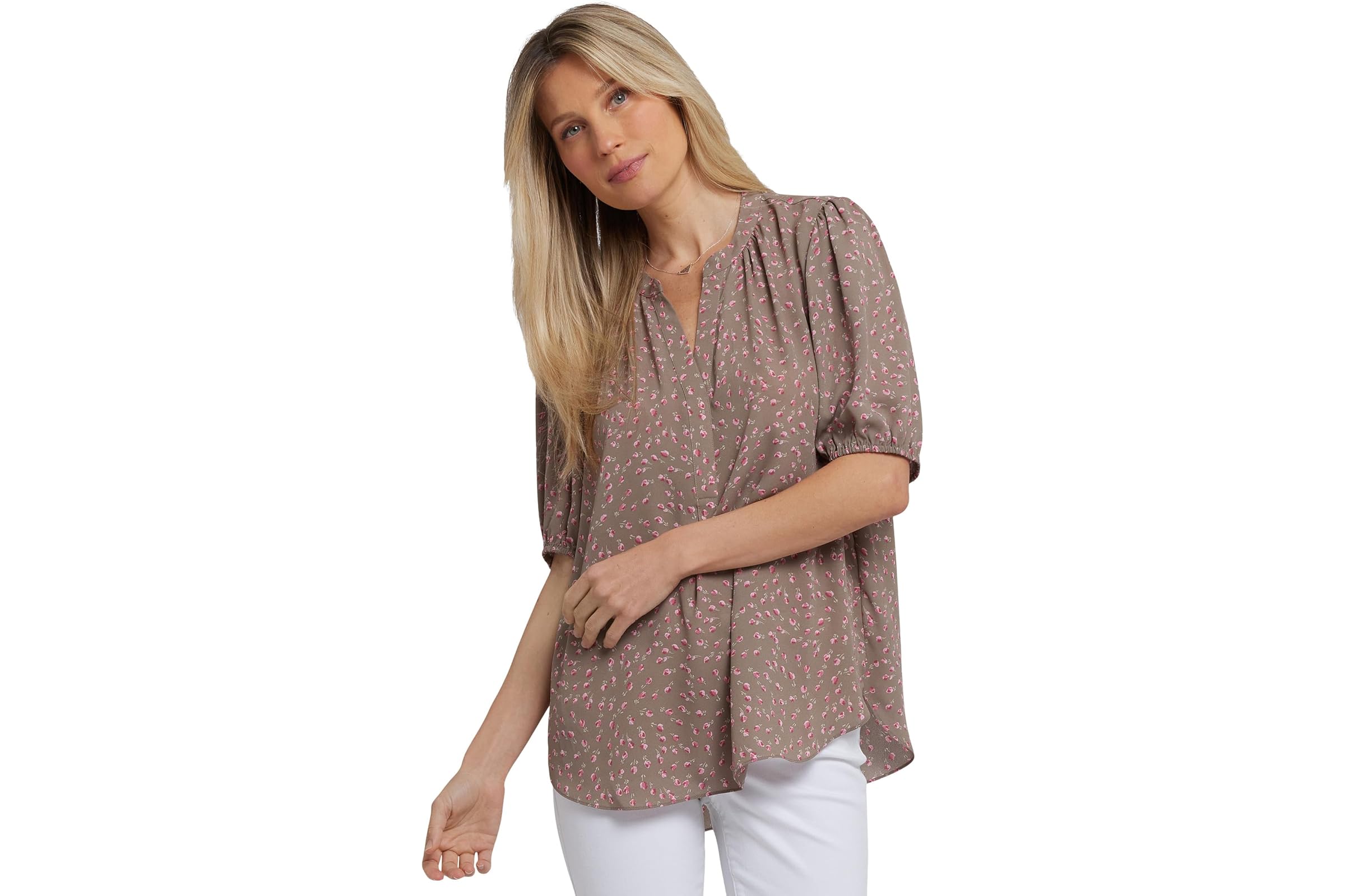 NYDJ Short Puff Sleeved Popover Top 7490₽