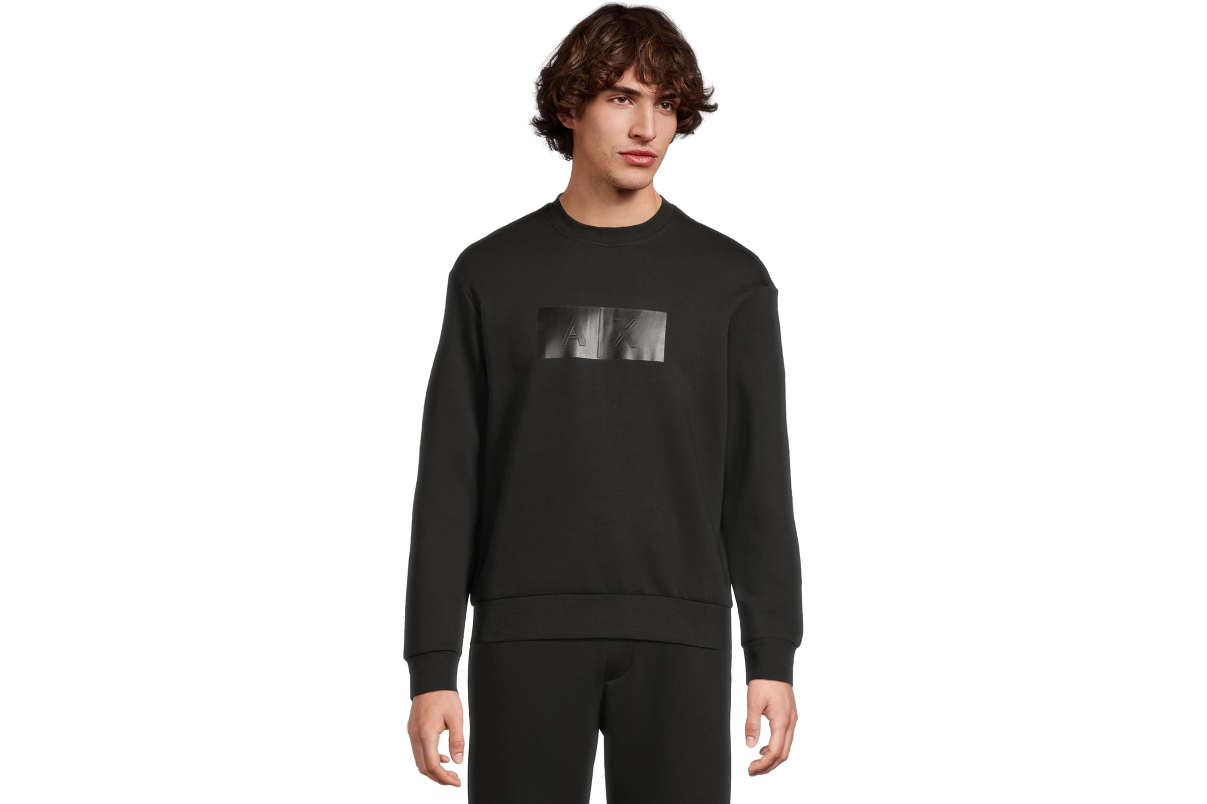 Мужская толстовка Armani Exchange Monochromatic Rectangle Ax Logo Sweatshirt 17990₽