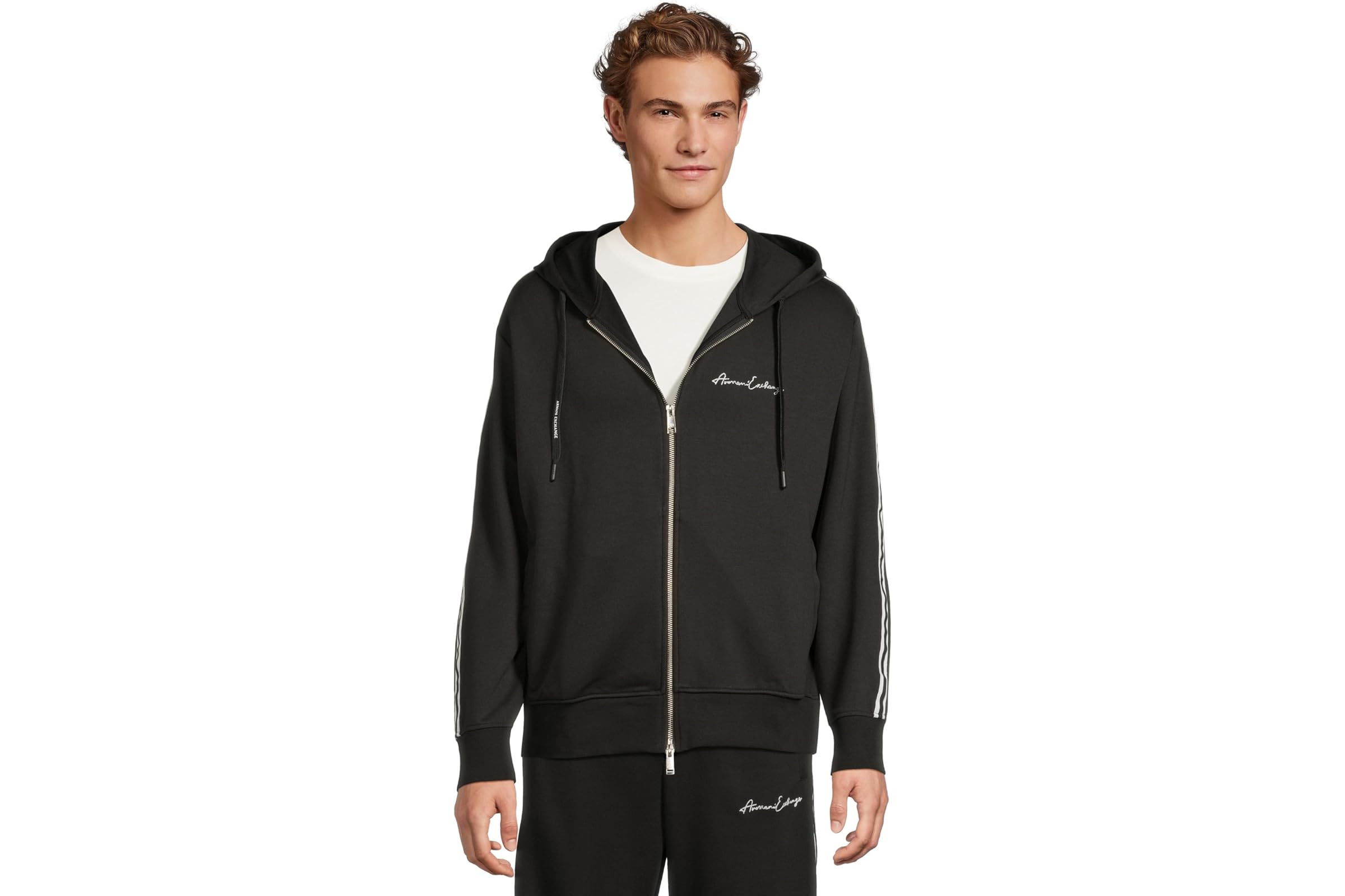 Мужская толстовка Armani Exchange Signature Logo Zip Up Sweatshirt 33890₽