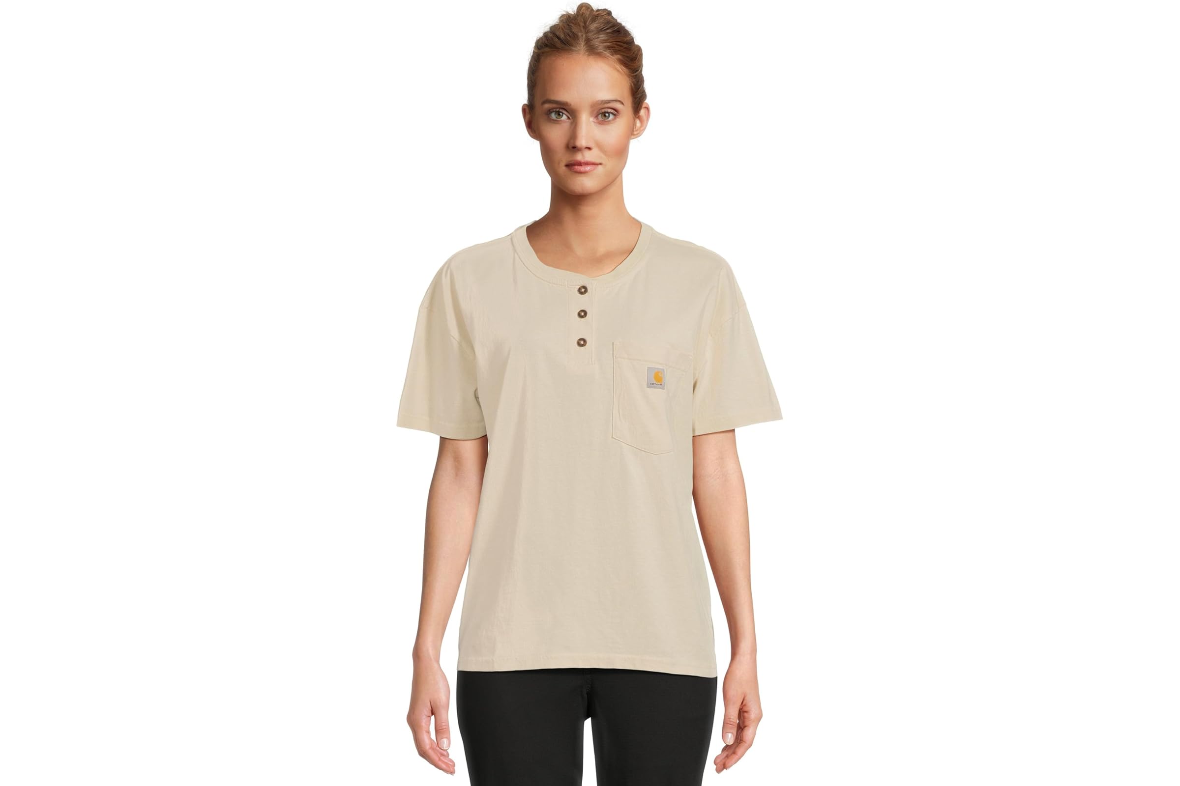 Carhartt Loose Fit Short-Sleeve Heavyweight Henley T-Shirt 2890₽