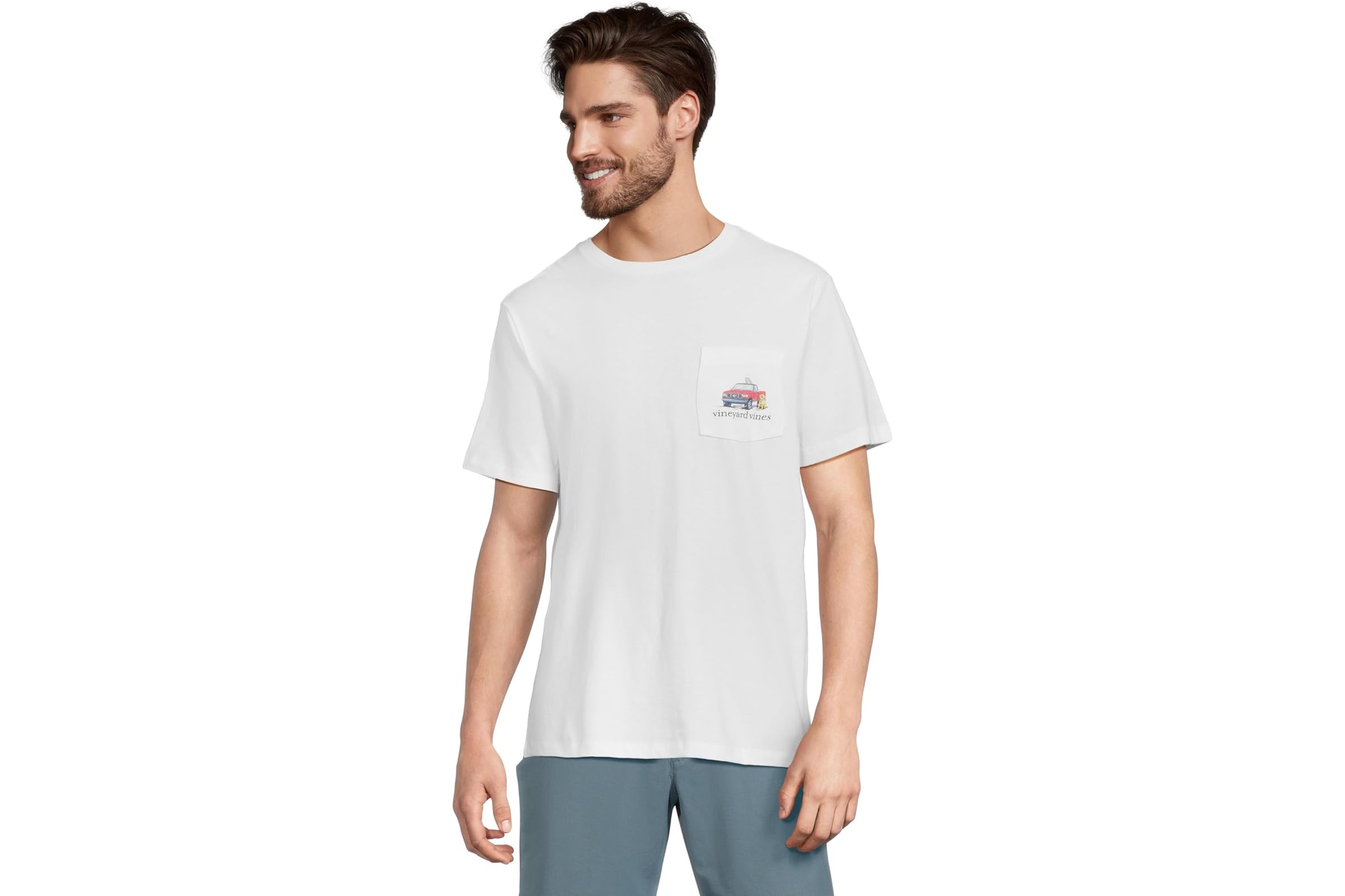 Мужская рубашка Vineyard Vines Truck On The Beach Short Sleeve Tee 7590₽