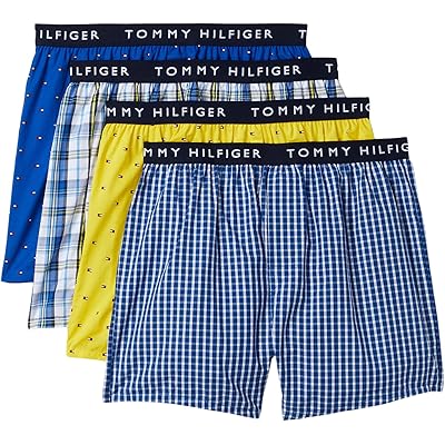 Tommy Hilfiger Woven Cotton Boxer 4-Pack