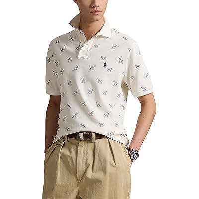 Мужская рубашка Polo Ralph Lauren Classic Fit Dog-print Mesh Polo Shirt
