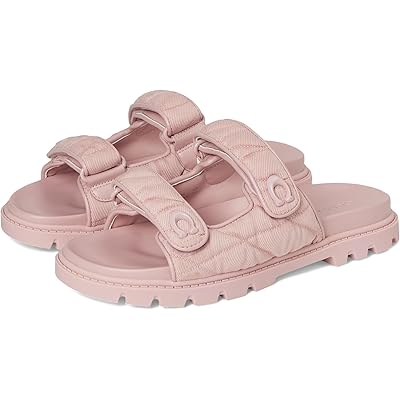 COACH Sculpted C Quilted Washed Denim Double Band Sandals