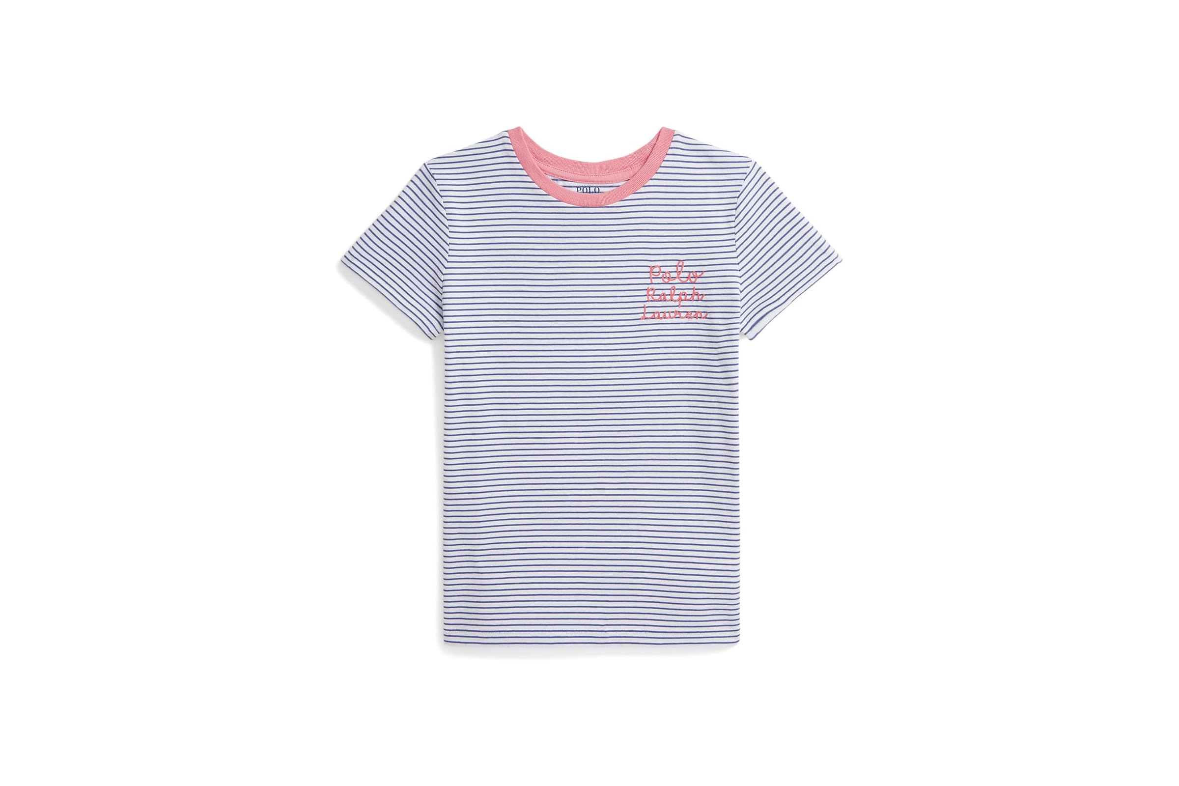 Polo Ralph Lauren Kids Striped Logo Cotton Jersey Tee Big Kid 8090₽