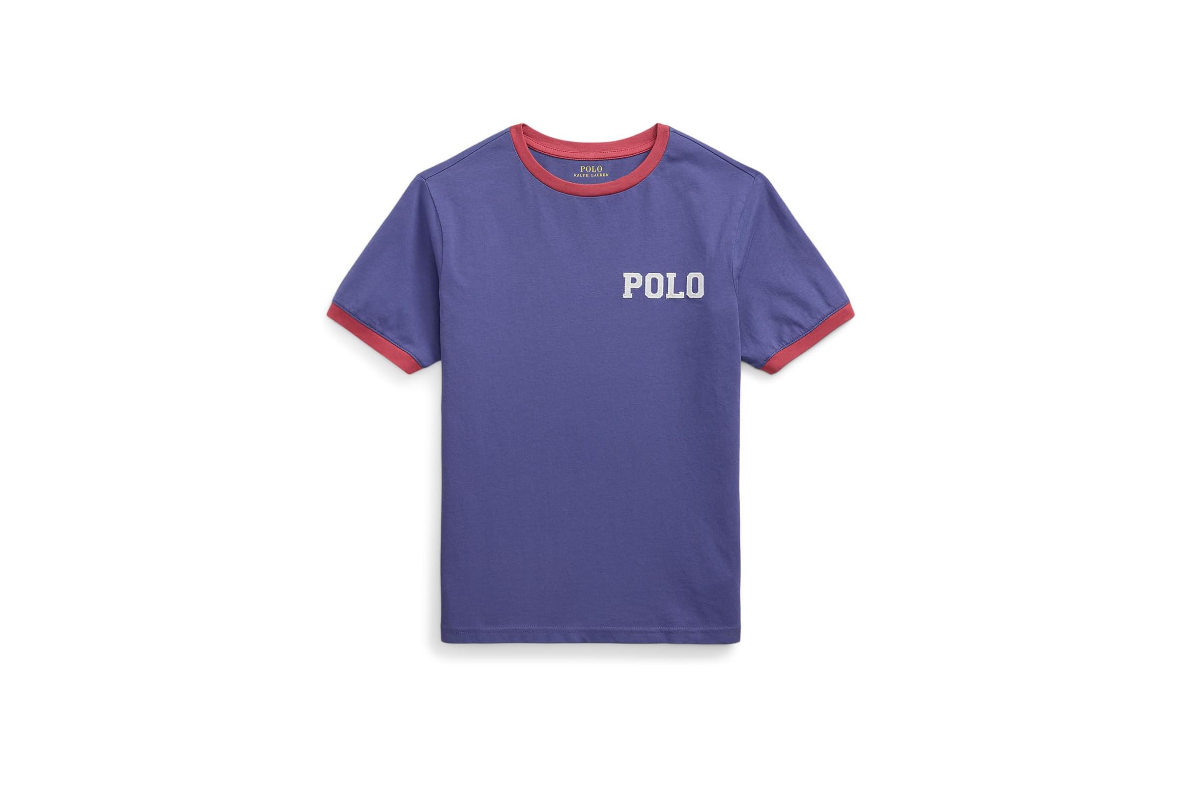 Мужская рубашка Polo Ralph Lauren Kids Logo Cotton Jersey Ringer Tee (Big Kid)