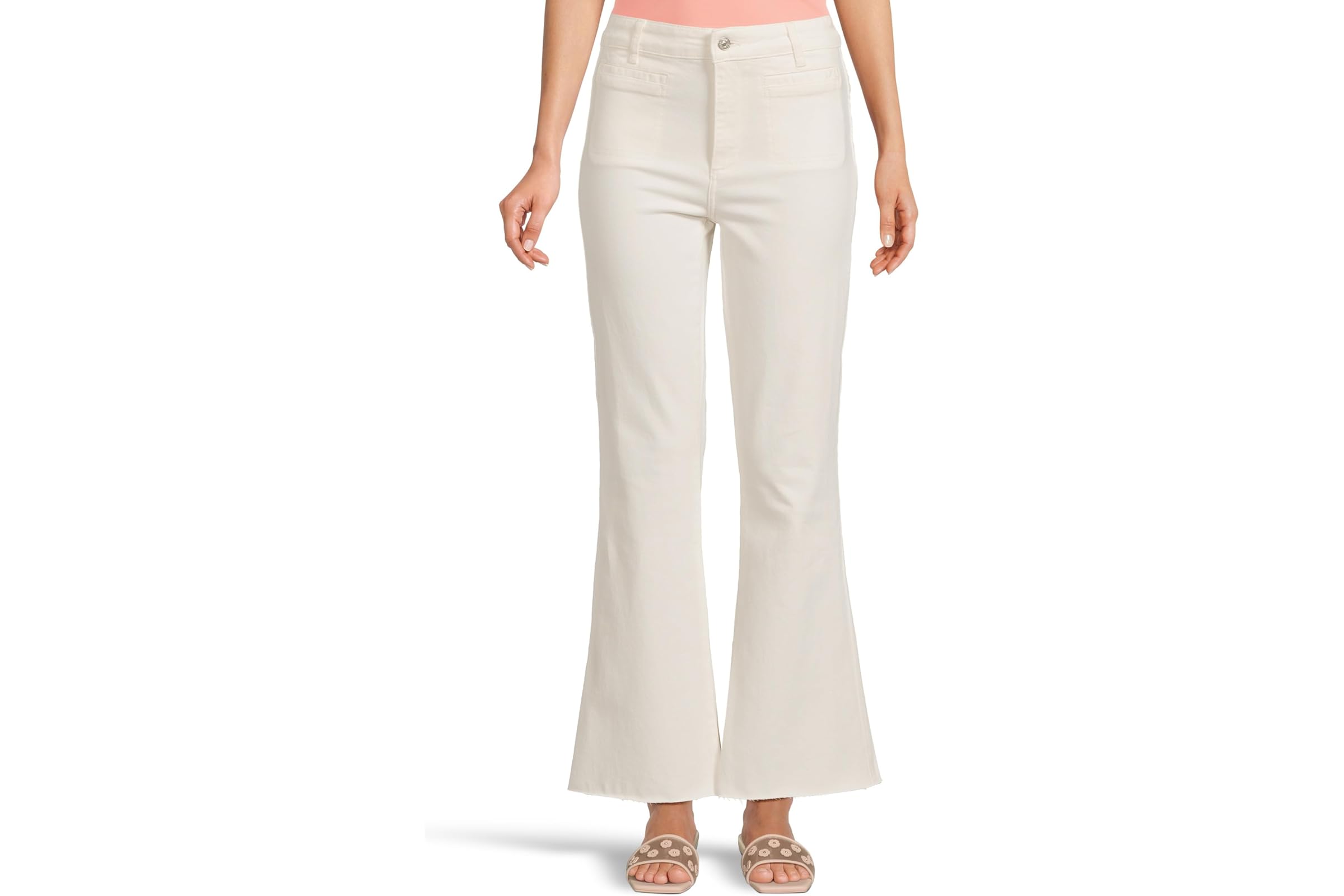 Джинсы Paige Marlow Skimmer with Welt Pockets in Tonal Ecru