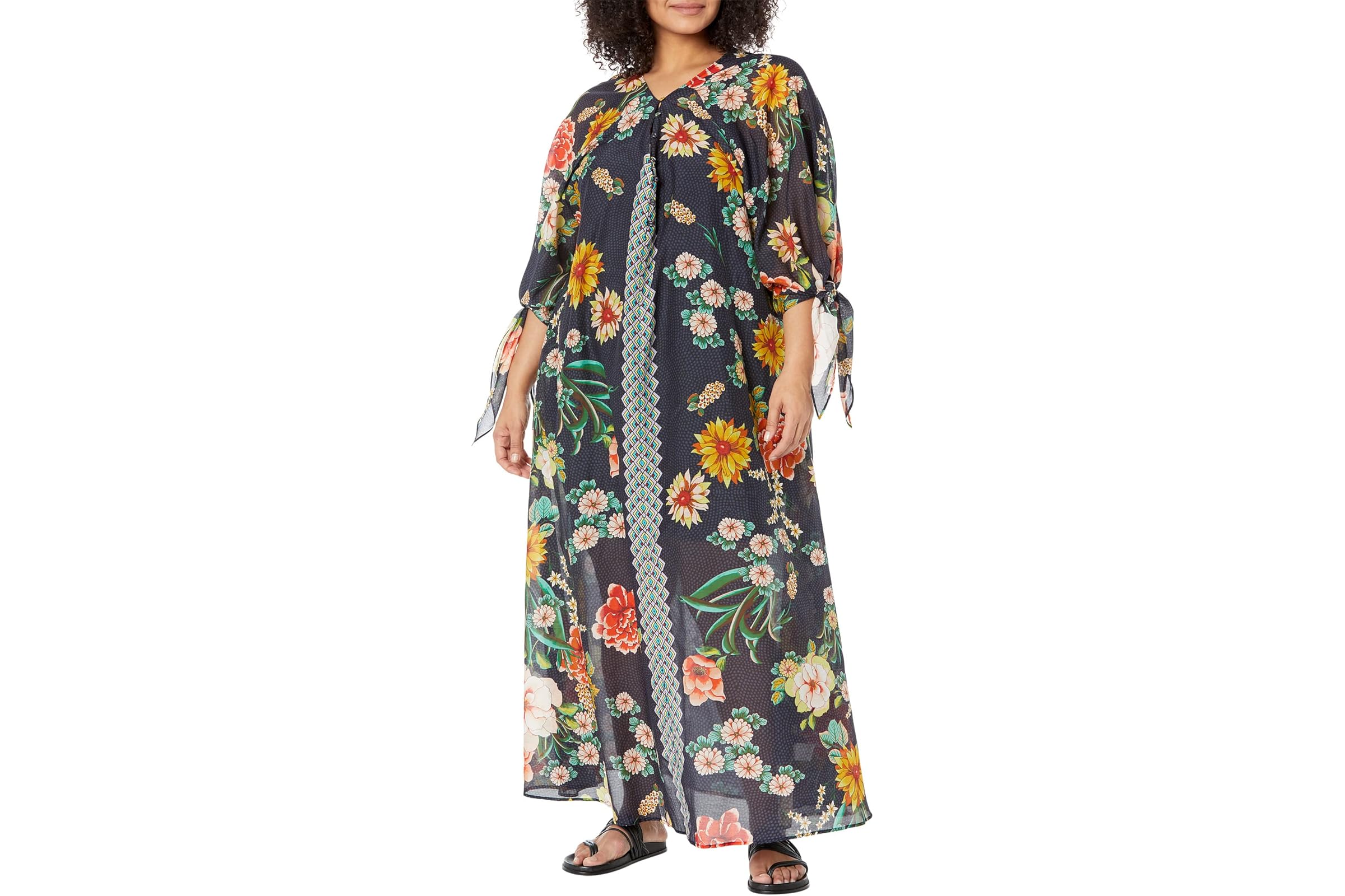Купальник Johnny Was Plus Size Floral Border Long Dress 34790₽