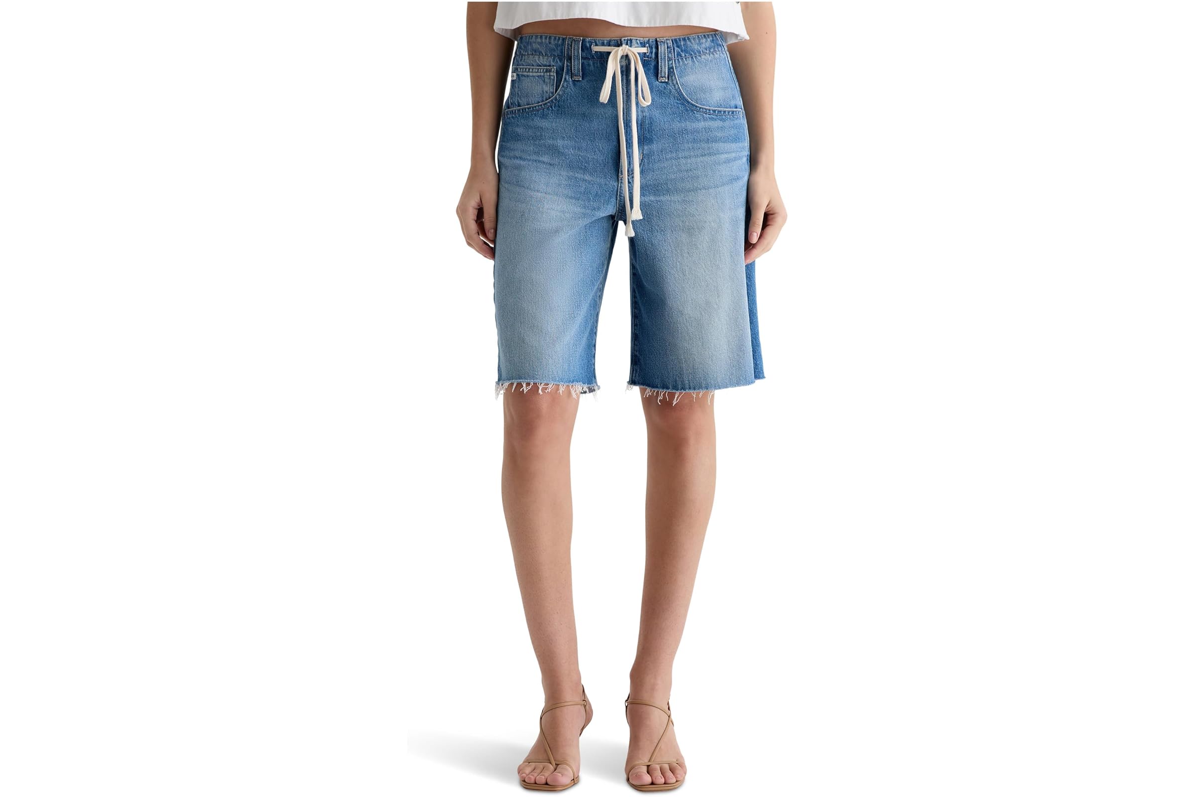 Шорты AG Jeans Hattie High-Rise Cinched Barrel Shorts in Sweetwater 25890₽