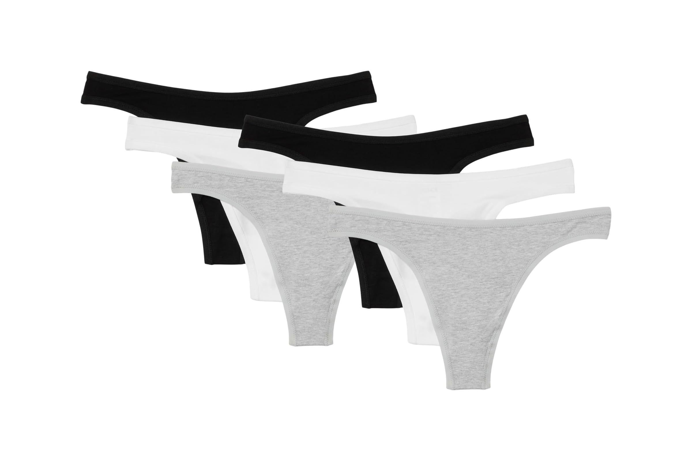 PACT Everyday Mid Rise Thong 6-pack