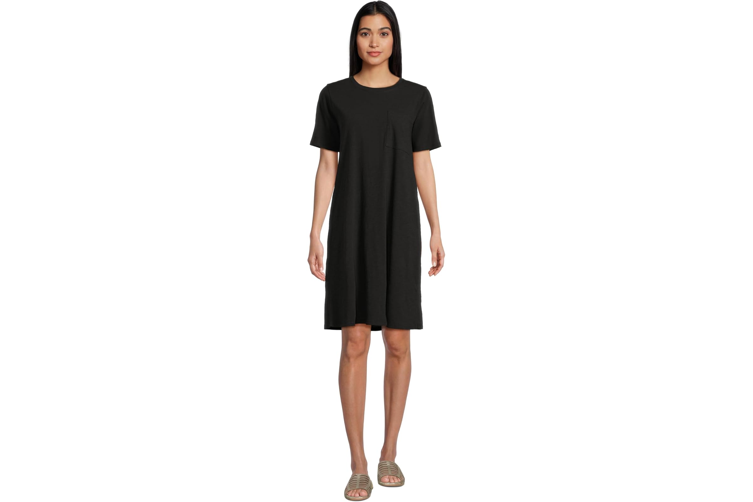 Платье Eileen Fisher Organic Cotton Slubby Jersey Crew Neck T-shirt Dress 19290₽