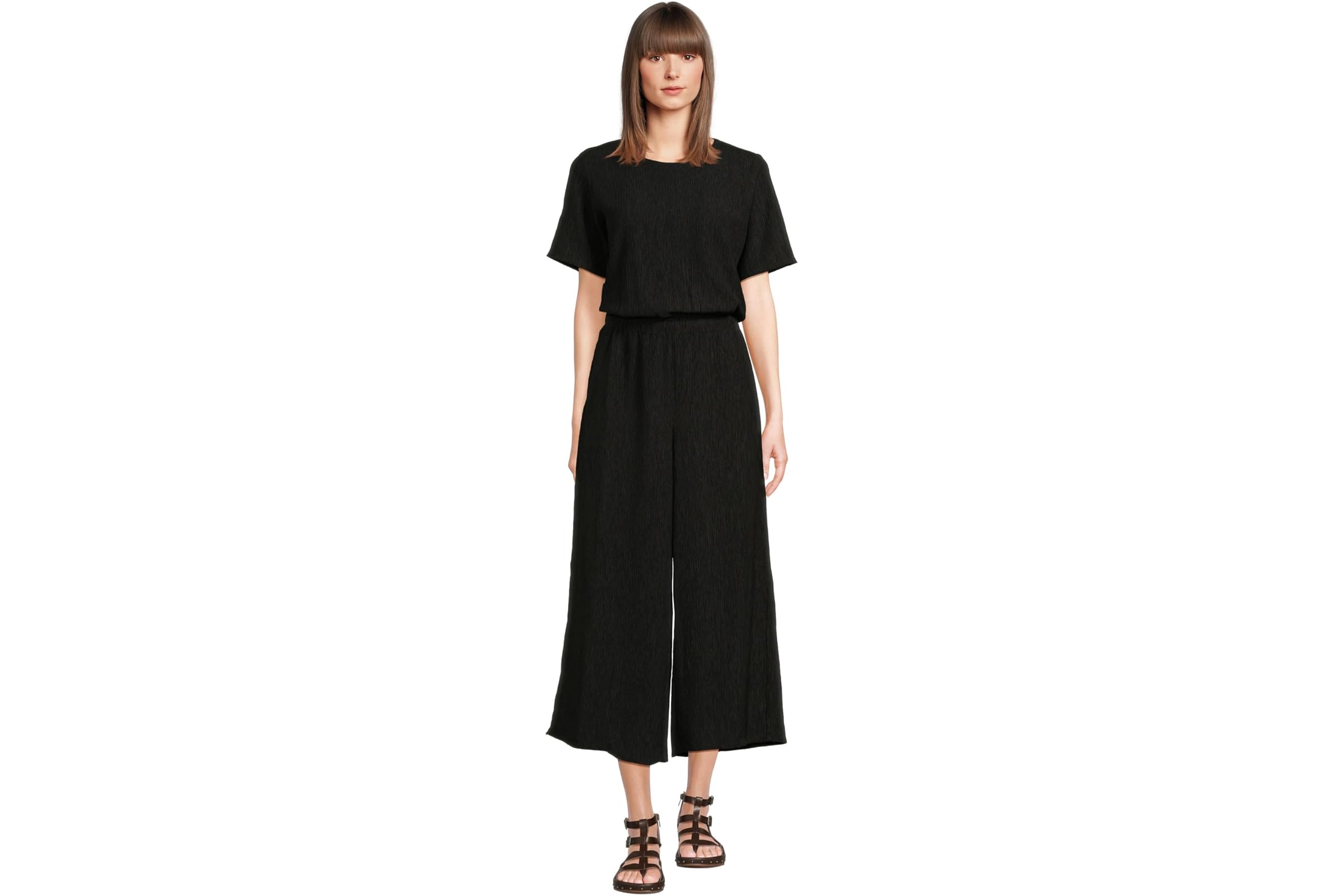 Комбинезон Eileen Fisher Woven Plisse Round Neck Wide Jumpsuit 30390₽