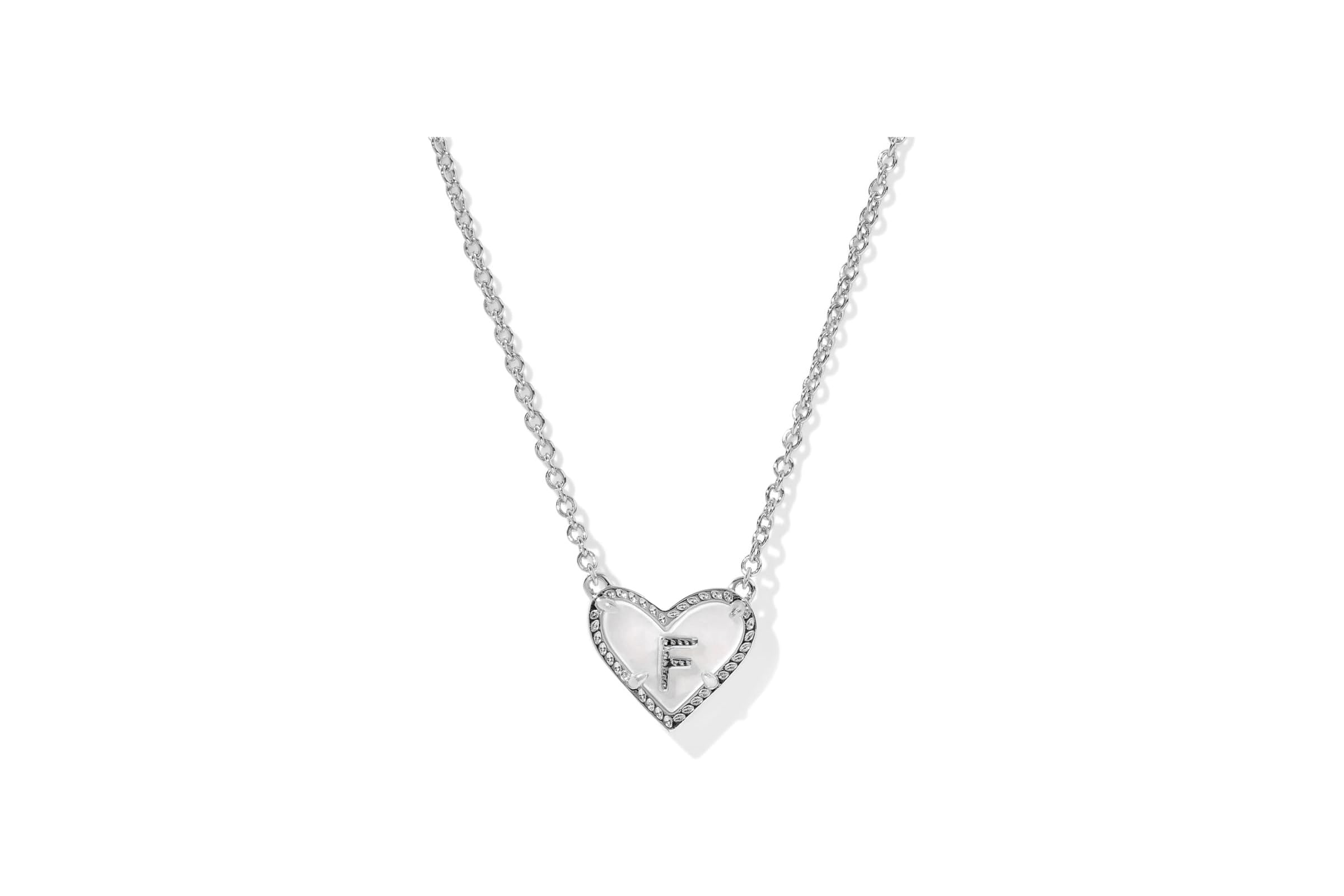 Колье Kendra Scott Heart Letter F Short Pendant Necklace 8490₽