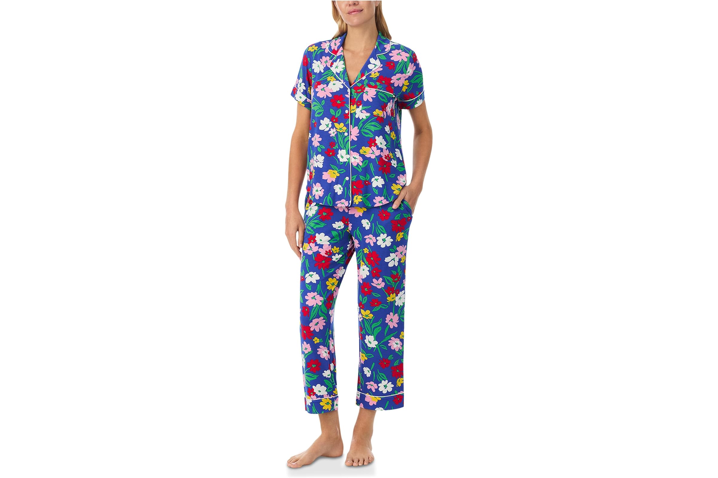 Kate Spade New York Short Sleeve Modal Jersey Cropped Pj Set 12290₽