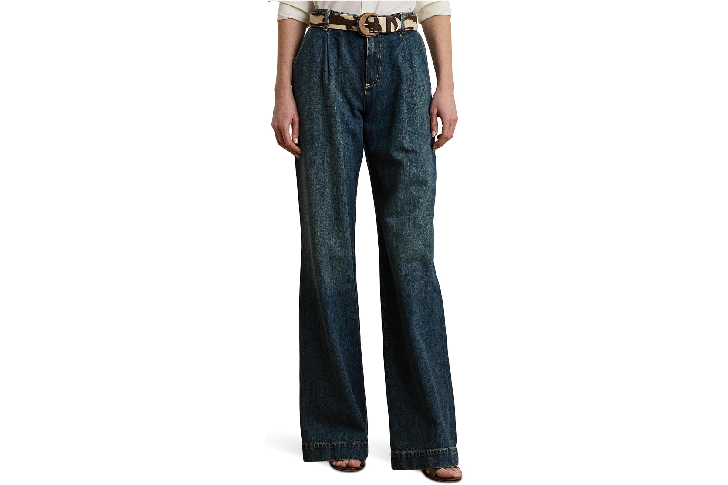 Джинсы Lauren Ralph Lauren High-rise Pleated Wide-leg Jeans 8690₽