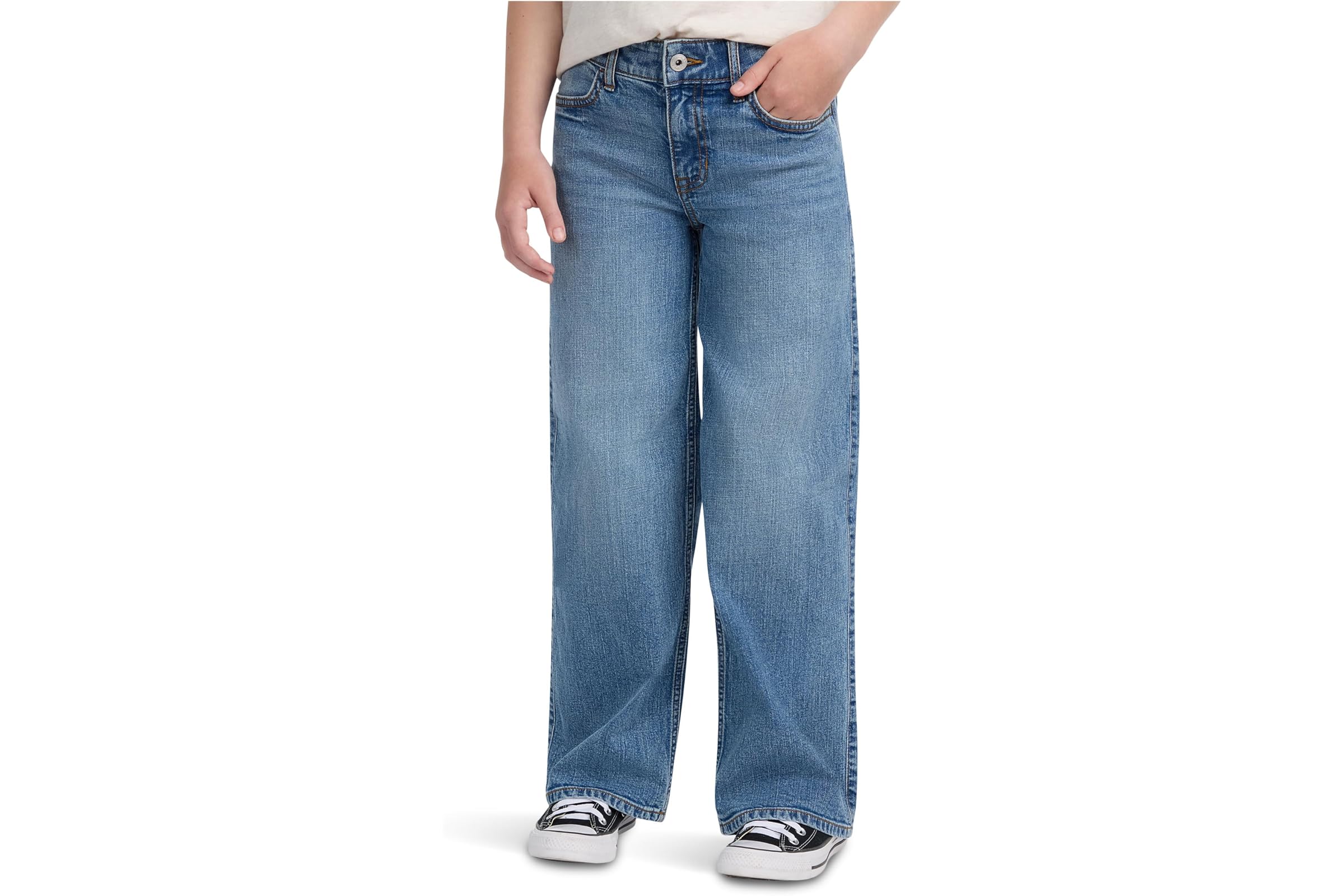 Джинсы abercrombie kids High Rise Wide Leg Jeans little KidBig Kid 8990₽