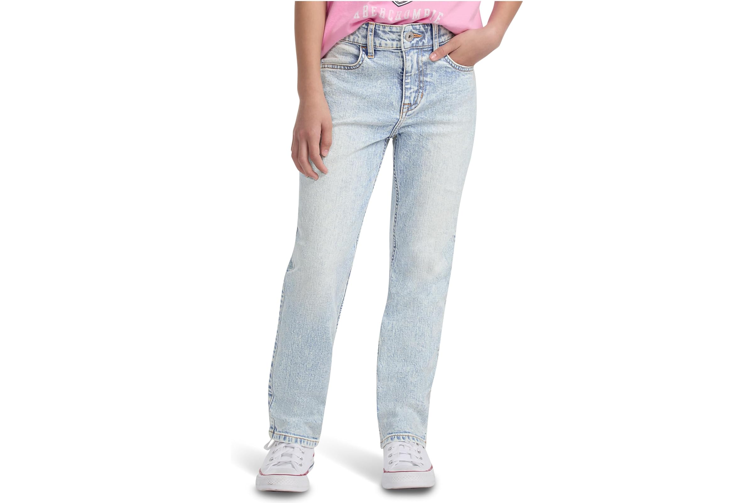 Джинсы abercrombie kids High Rise 90s Straight Jeans (little Kid/Big Kid)