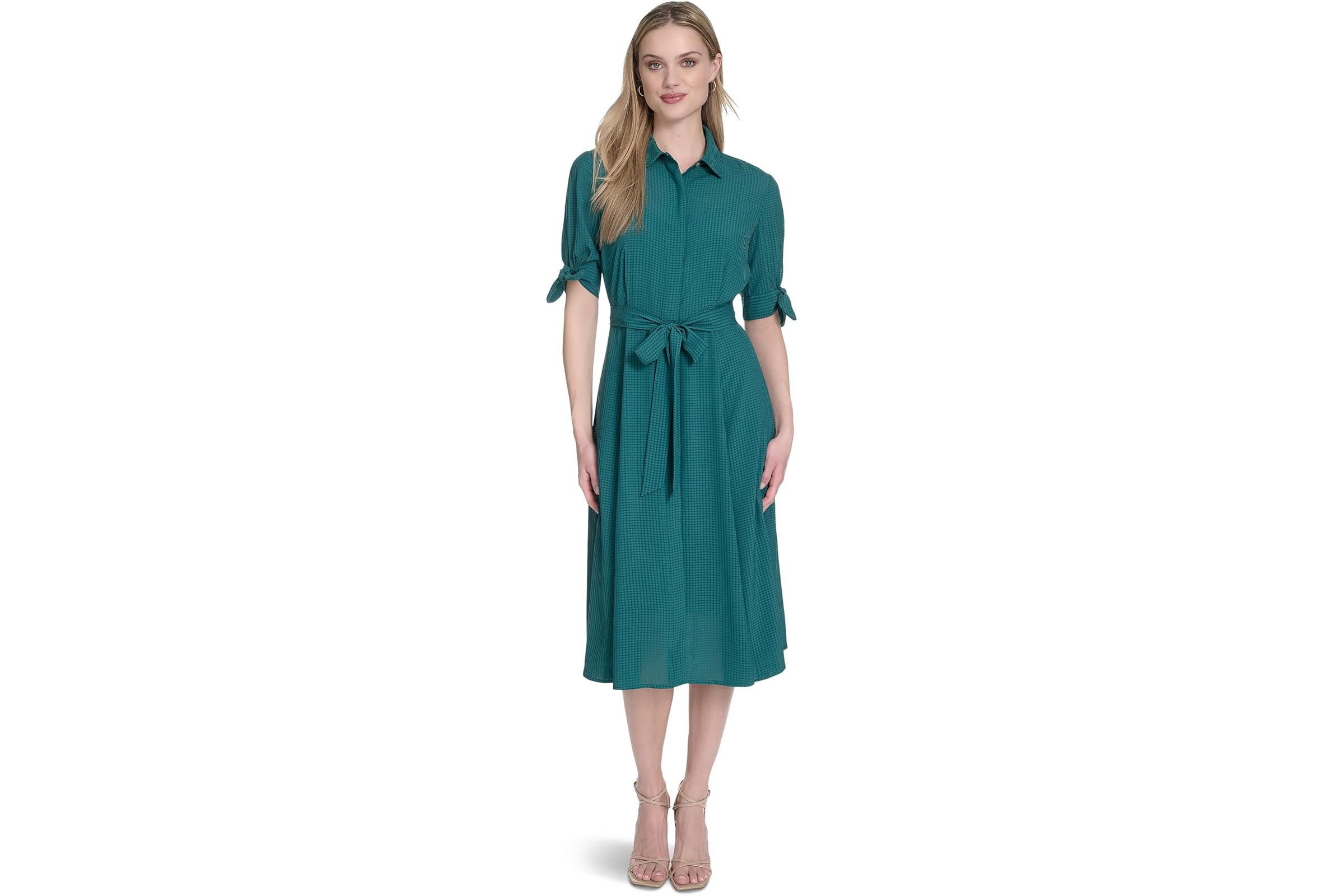 Платье Calvin Klein Chiffon Short Sleeve Shirt Dress 22390₽