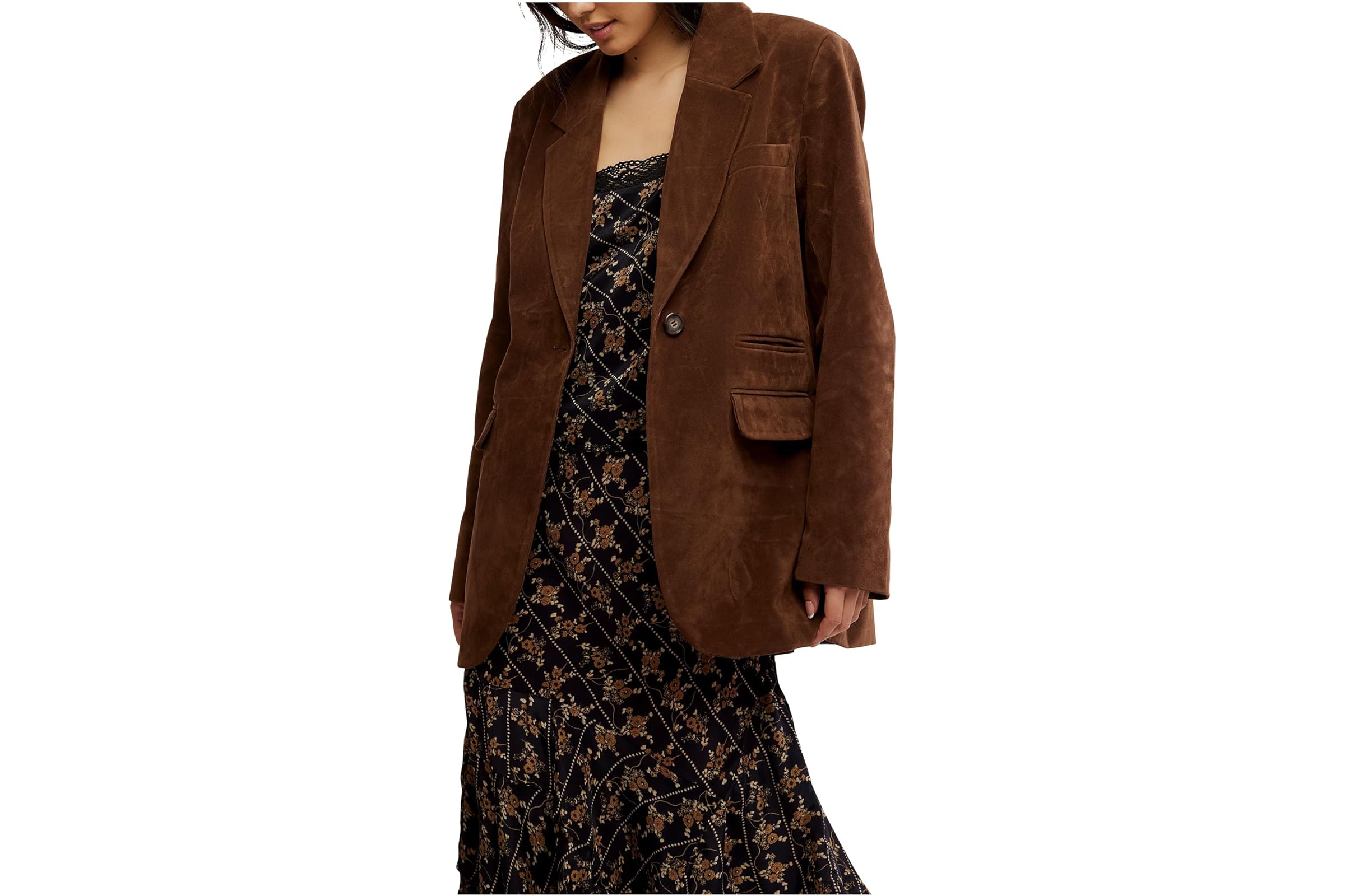 Free People Paper Cut Vegan Suede Blazer 19790₽