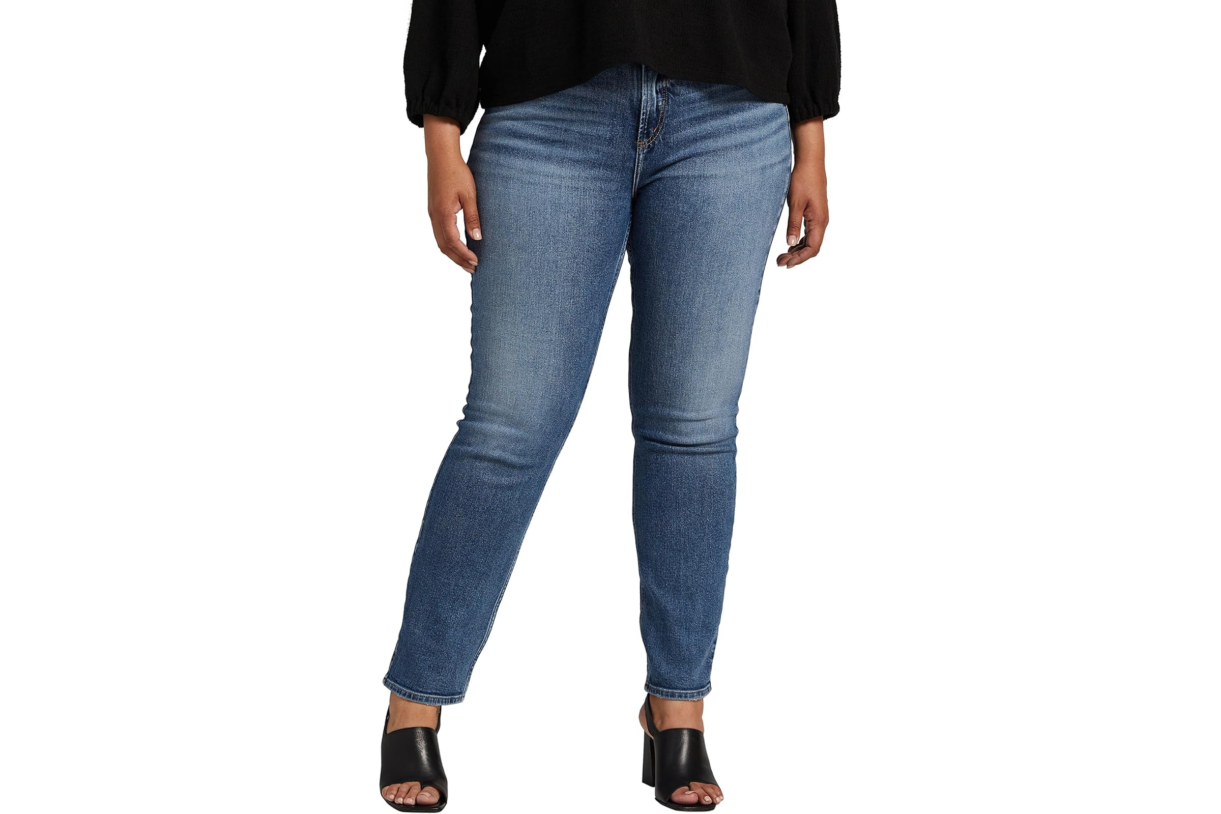 Джинсы Silver Jeans Co Plus Size Most Wanted Mid-Rise Straight Leg Jeans W63413SOC332 3890₽