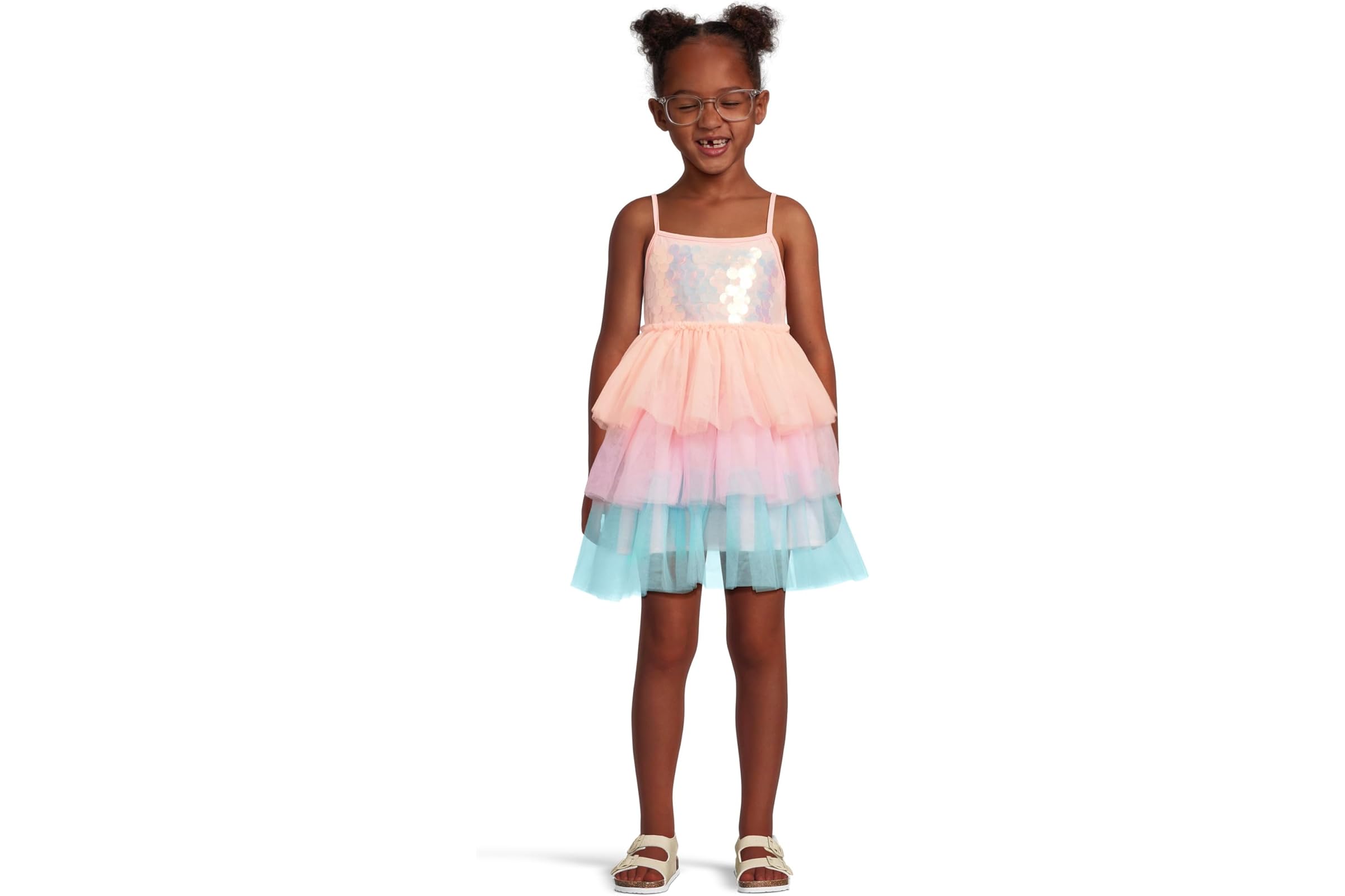 Платье Lola and The Boys Paillette Ombre Tutu Dress (Little Kid/Big Kid)