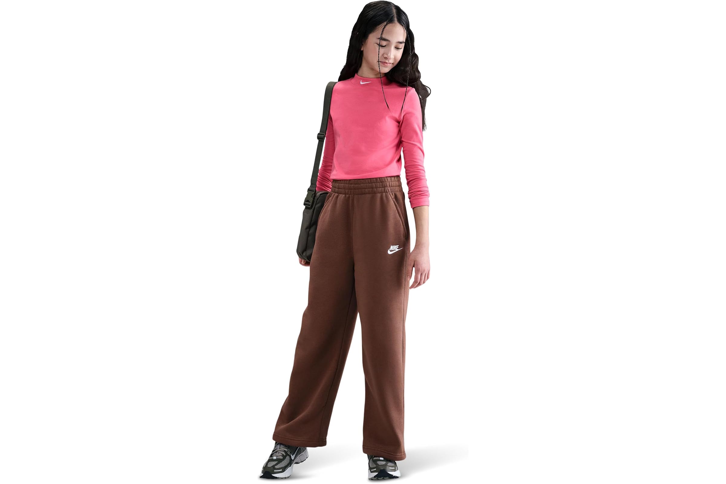 Брюки Nike Kids Club Fleece Wide-Leg Pants (Little Kid/Big Kid)