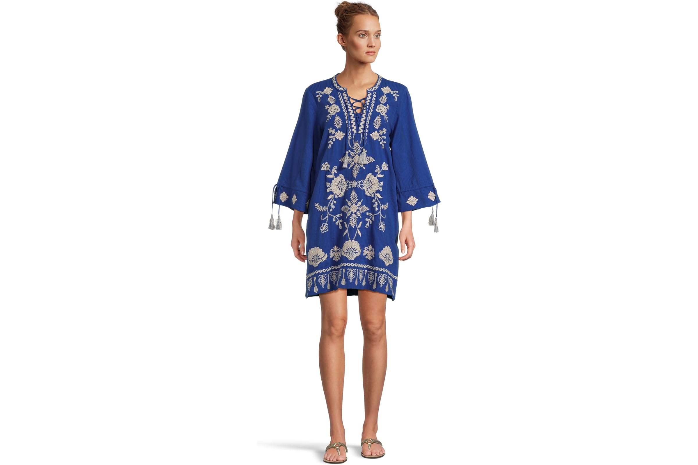 Платье Johnny Was Tie Front Kimono Sleeve Dress slip 41190₽