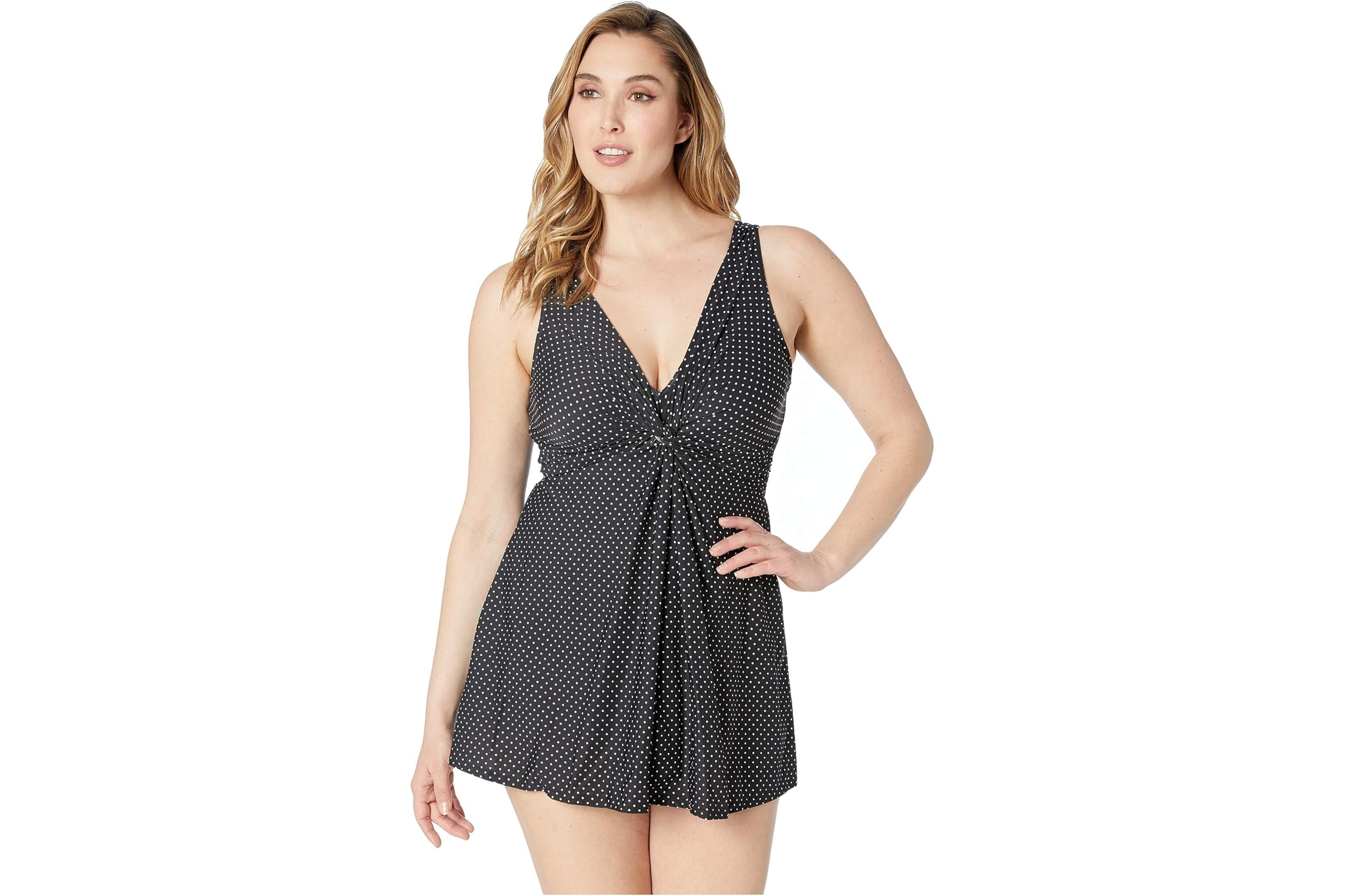 Купальник Miraclesuit Plus Size Pin Point Marais One-Piece Swimdress