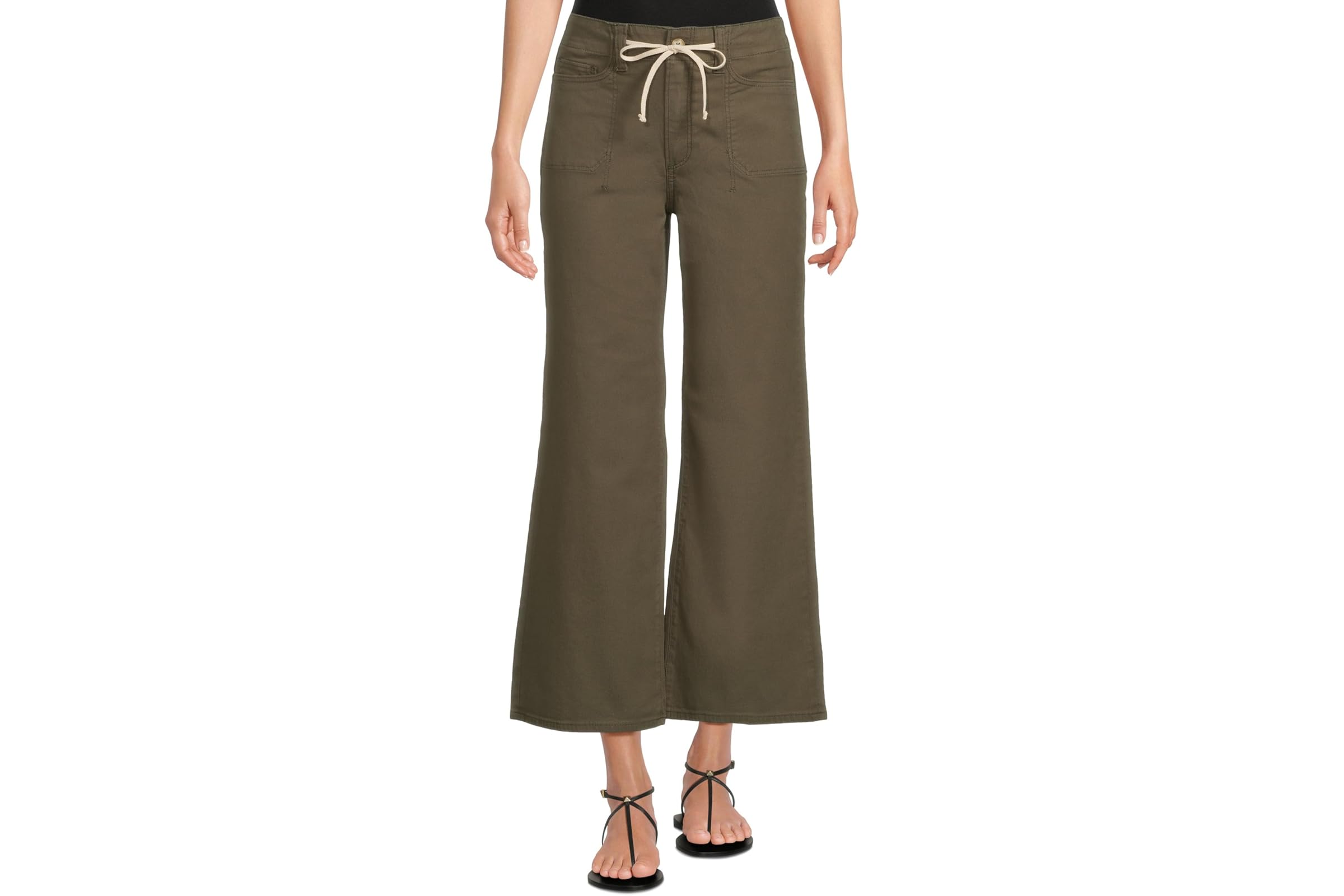 Джинсы Paige Ari With Waistband Tie And Stitch Thru Pockets In Vintage Forester Green 47690₽