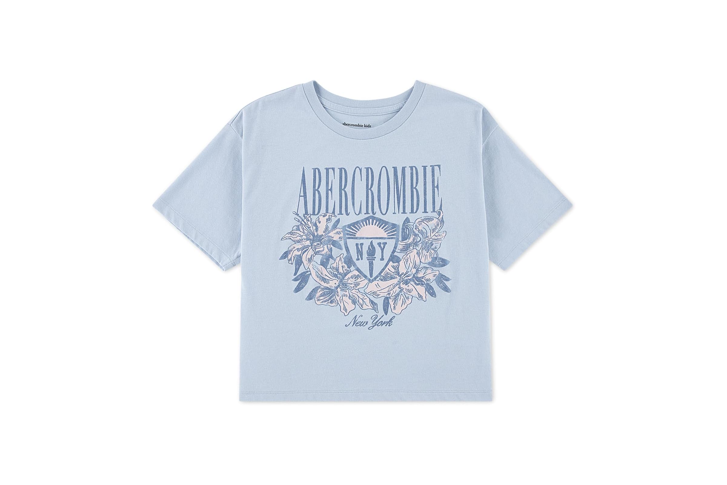 Abercrombie kids Floral Ny Crest Tee (little Kid/Big Kid)