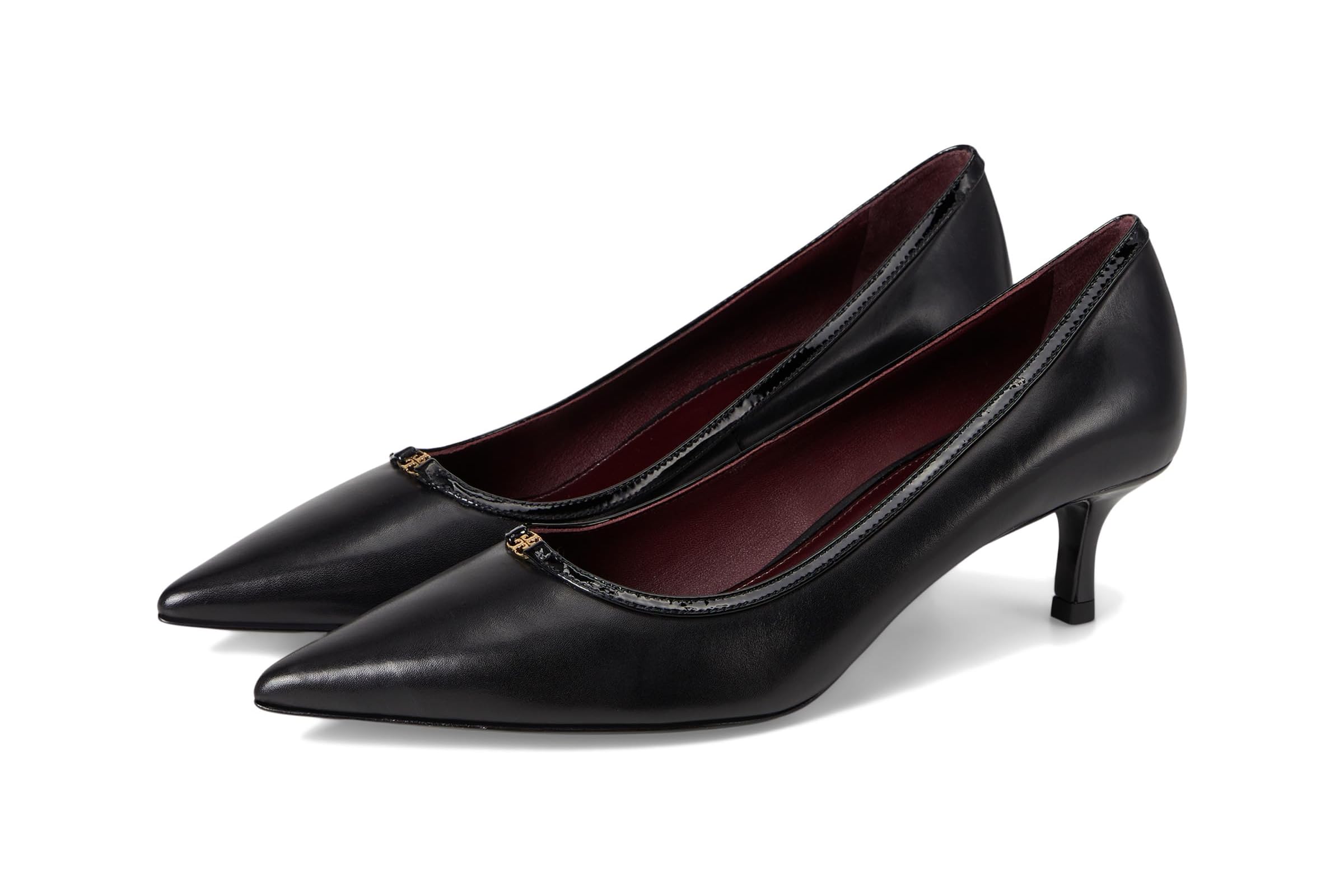 Tory Burch Double T Buckle Kitten Heel Pumps 45mm