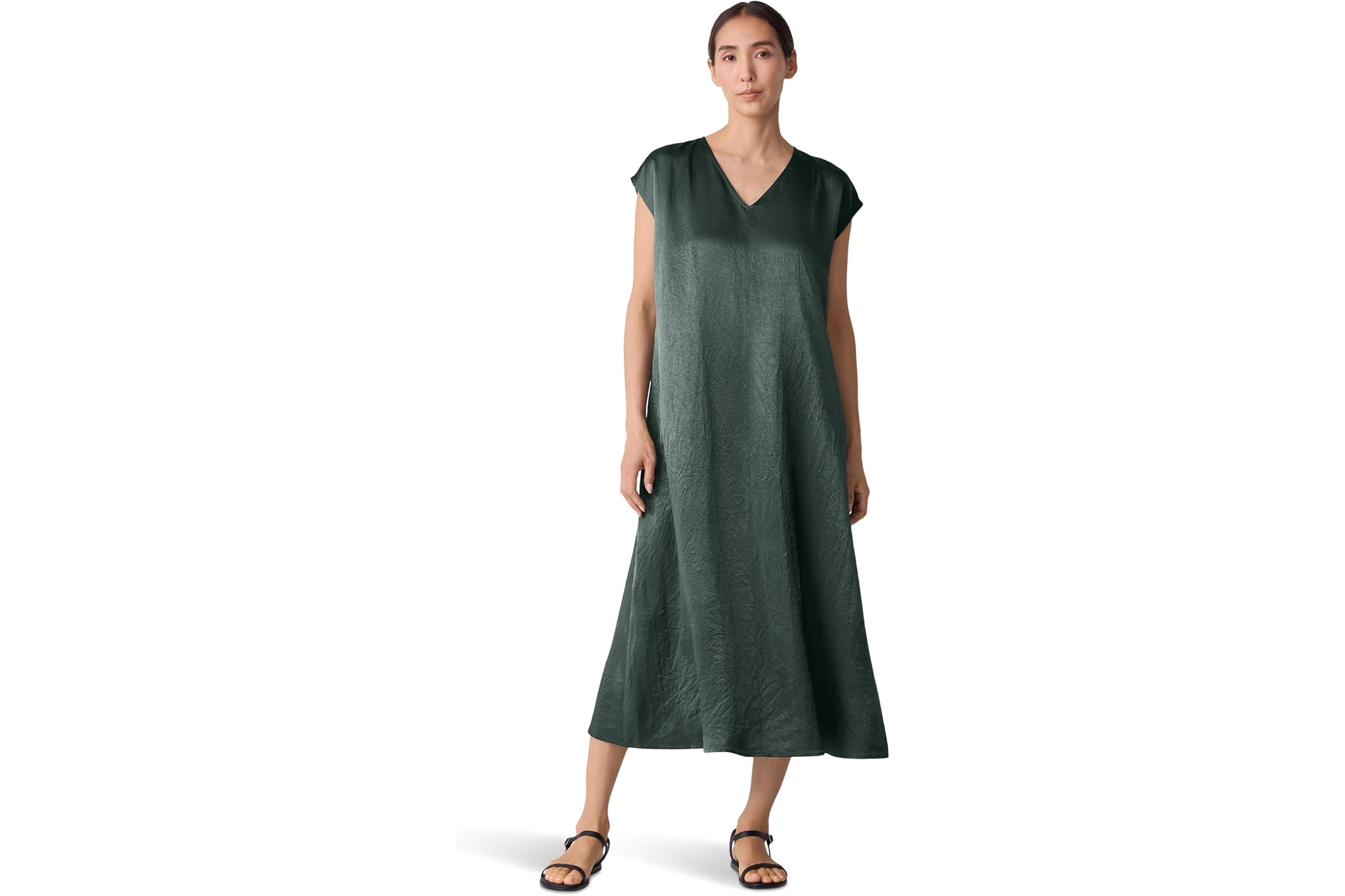 Платье Eileen Fisher Textured Satin V-neck Dress 53490₽