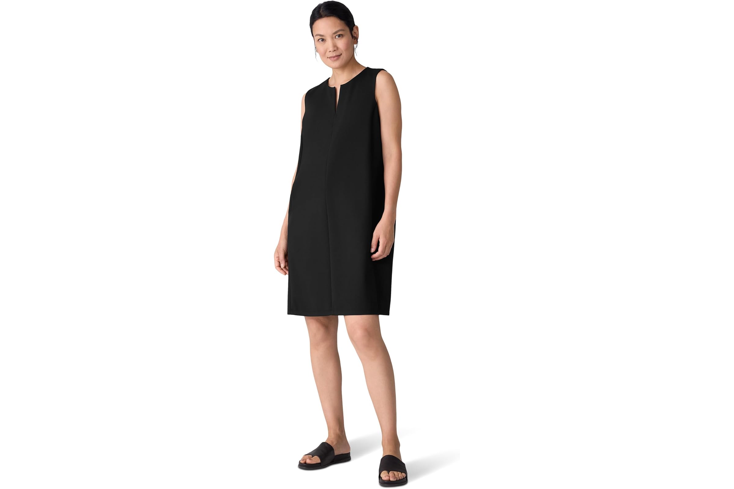 Платье Eileen Fisher Lightweight Ponte Split Neck Shift Dress 31790₽