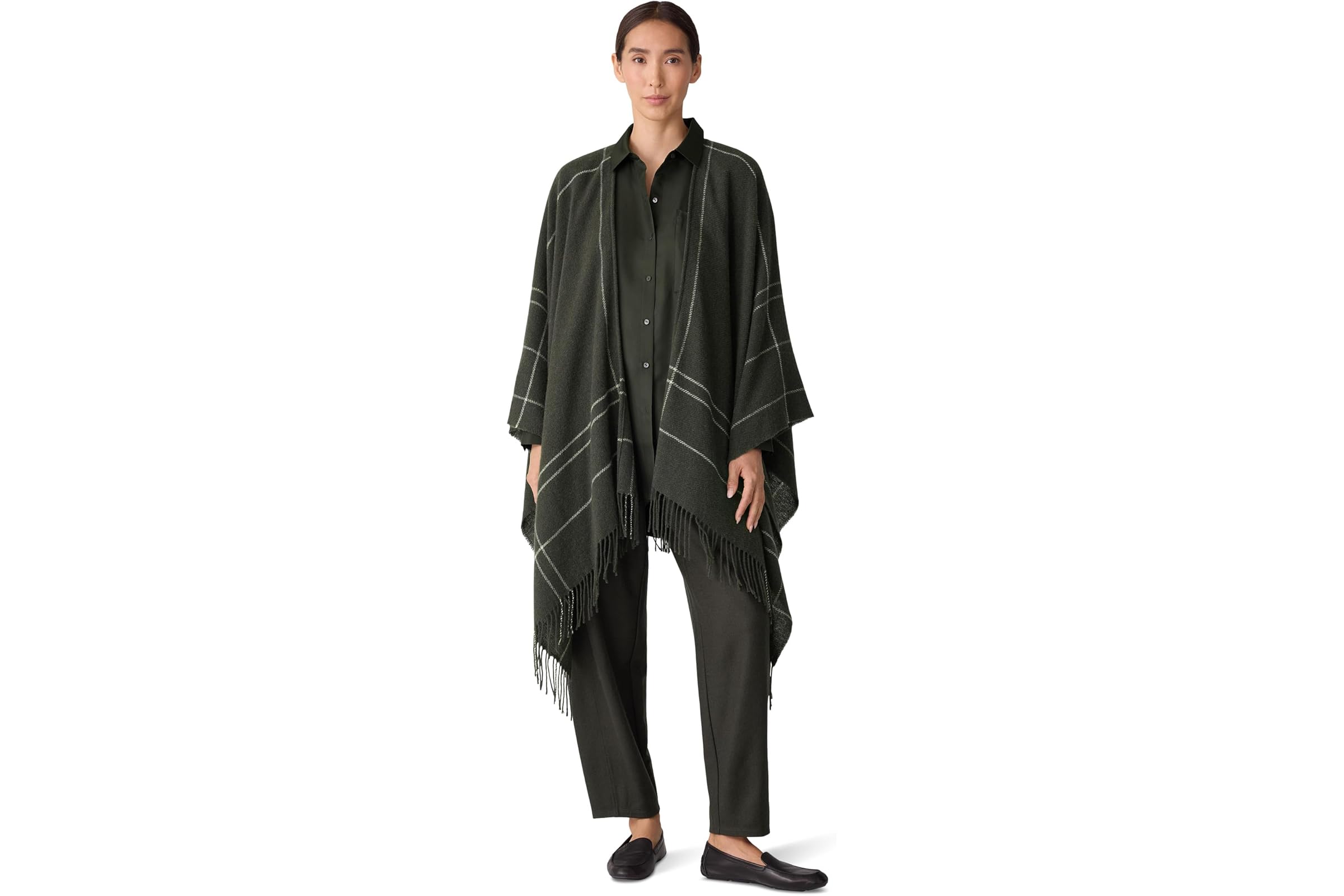 Шарф Eileen Fisher Wool Twill Graph Serape 33290₽