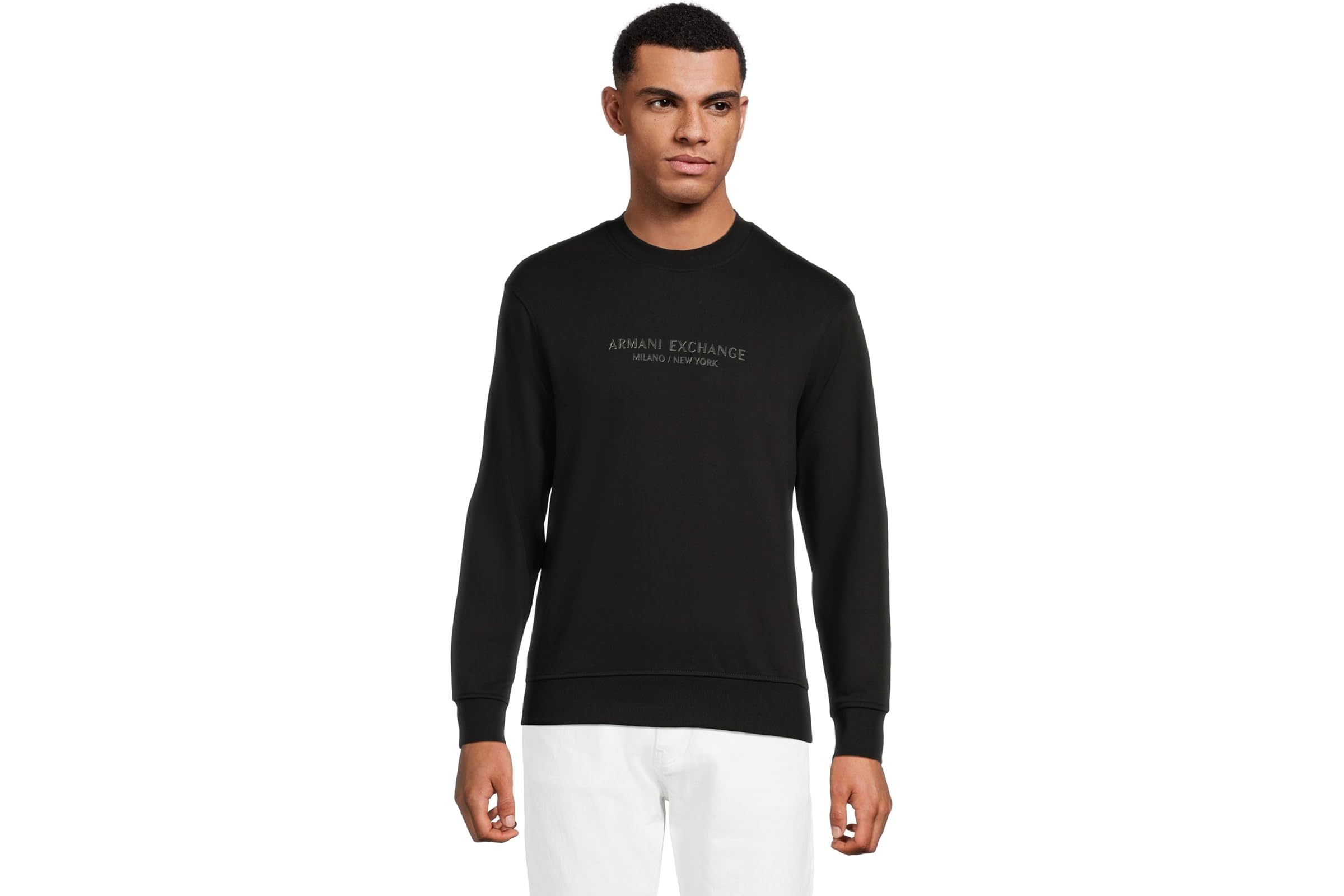 Мужская толстовка Armani Exchange MilanoNew York Logo Pullover Sweatshirt 21490₽