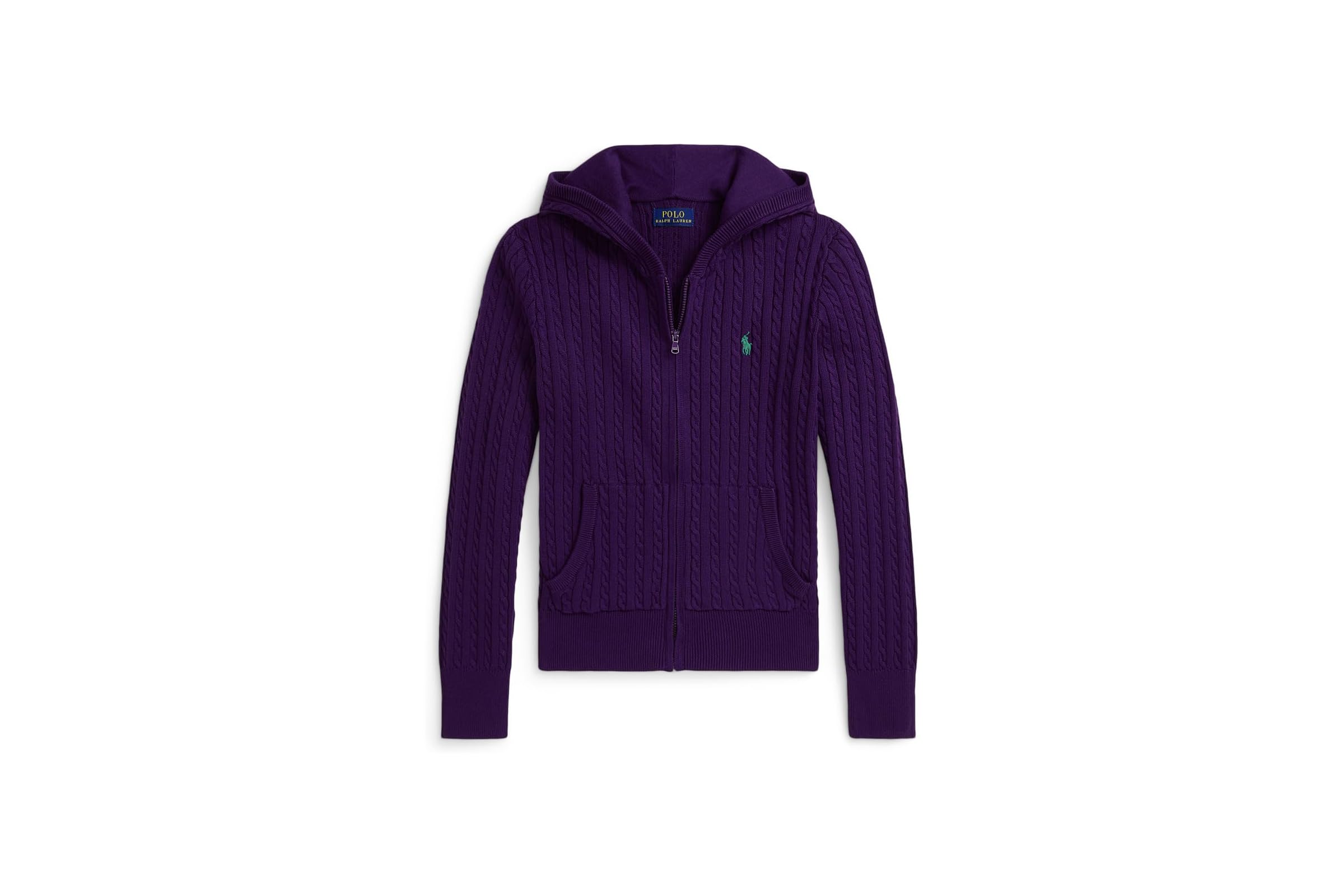 Polo Ralph Lauren Kids Mini-Cable Cotton Full Zip Hoodie Big Kid 12490₽