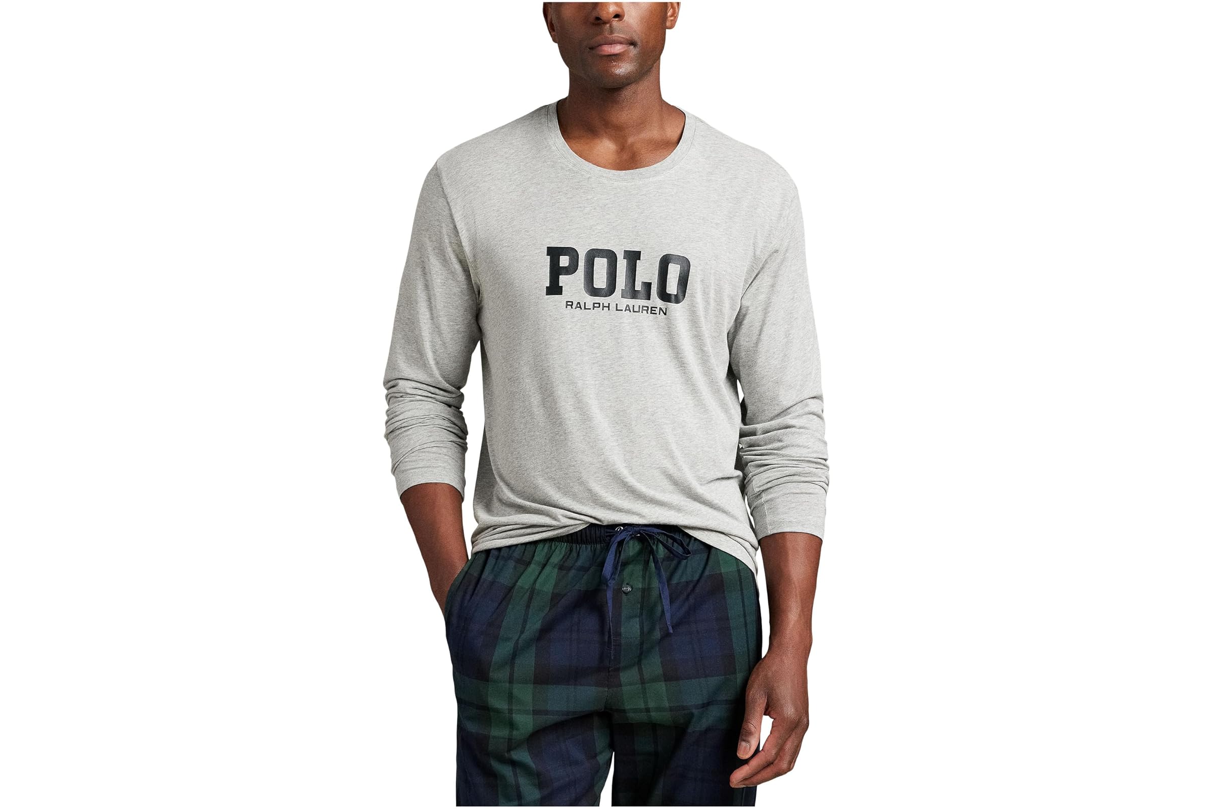 Polo Ralph Lauren Knit Long Sleeve Crew - Woven Pajama Pant Set 18990₽