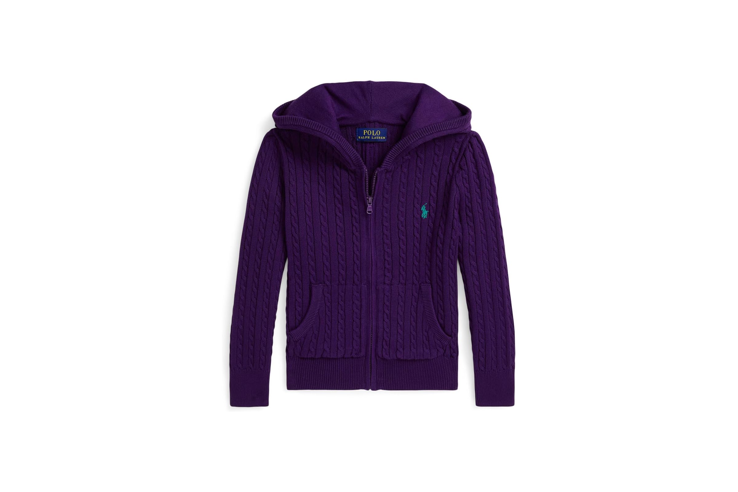 Polo Ralph Lauren Kids Mini-Cable Cotton Full Zip Hoodie ToddlerLittle Kid 7190₽