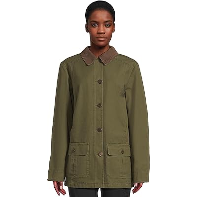 L.L.Bean Adirondack Barn Coat Flannel-Lined loden