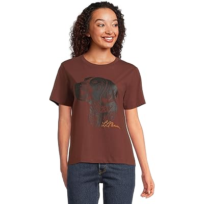 L.L.Bean Signature Premium Essential Novelty Short Sleeve Tee currant