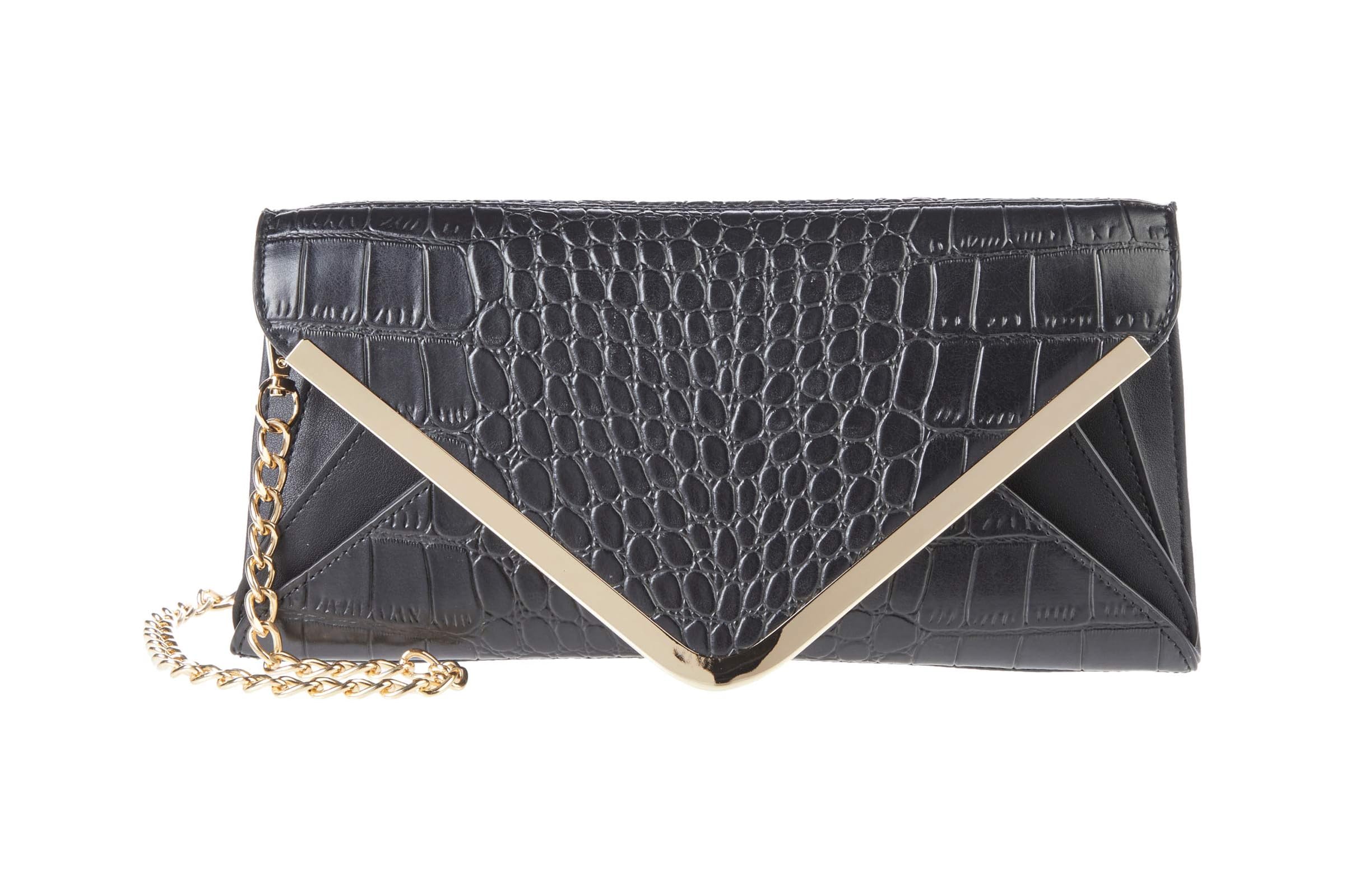 Женская сумка San Diego Hat Company Croc Embossed - Smooth PU Leather Envelope Clutch w Removable Strap 7990₽