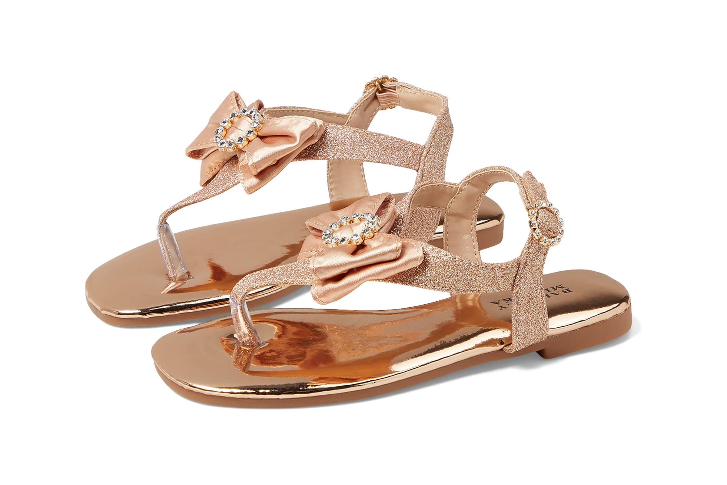 Badgley Mischka Kids Taylor Metallic Bow Sandal (Little Kid/Big Kid)