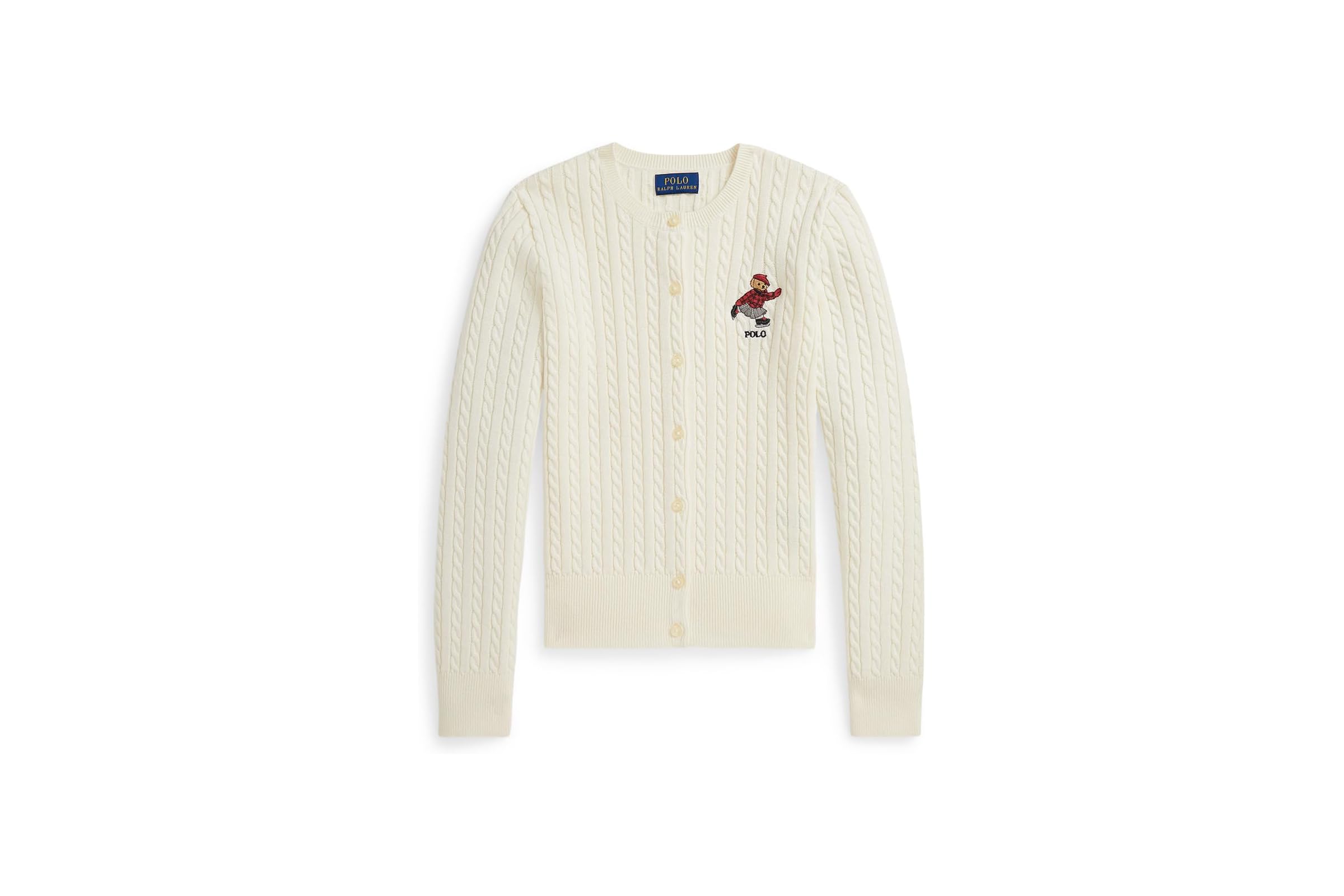 Polo Ralph Lauren Kids Polo Bear Mini-Cable Cotton Cardigan Big Kid 11190₽