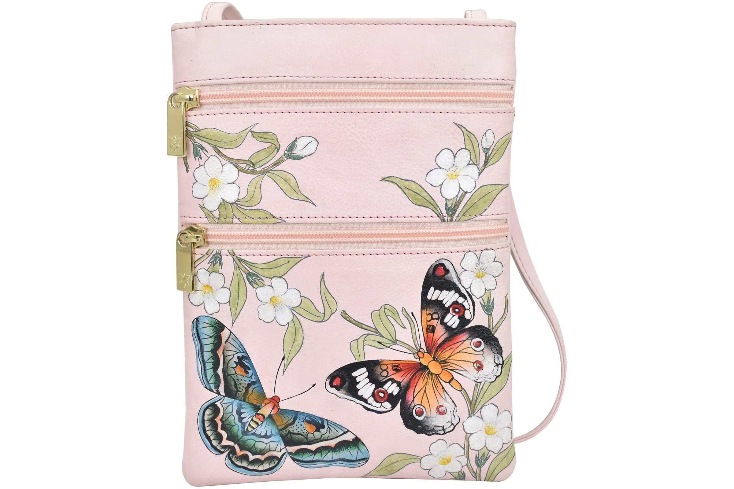 Anuschka Mini Double Zip Travel Crossbody 448