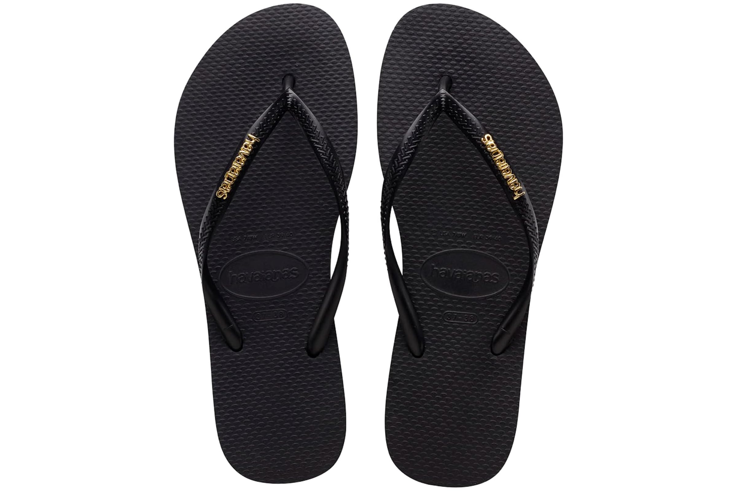 Havaianas Slim Logo Metallic Flip Flops