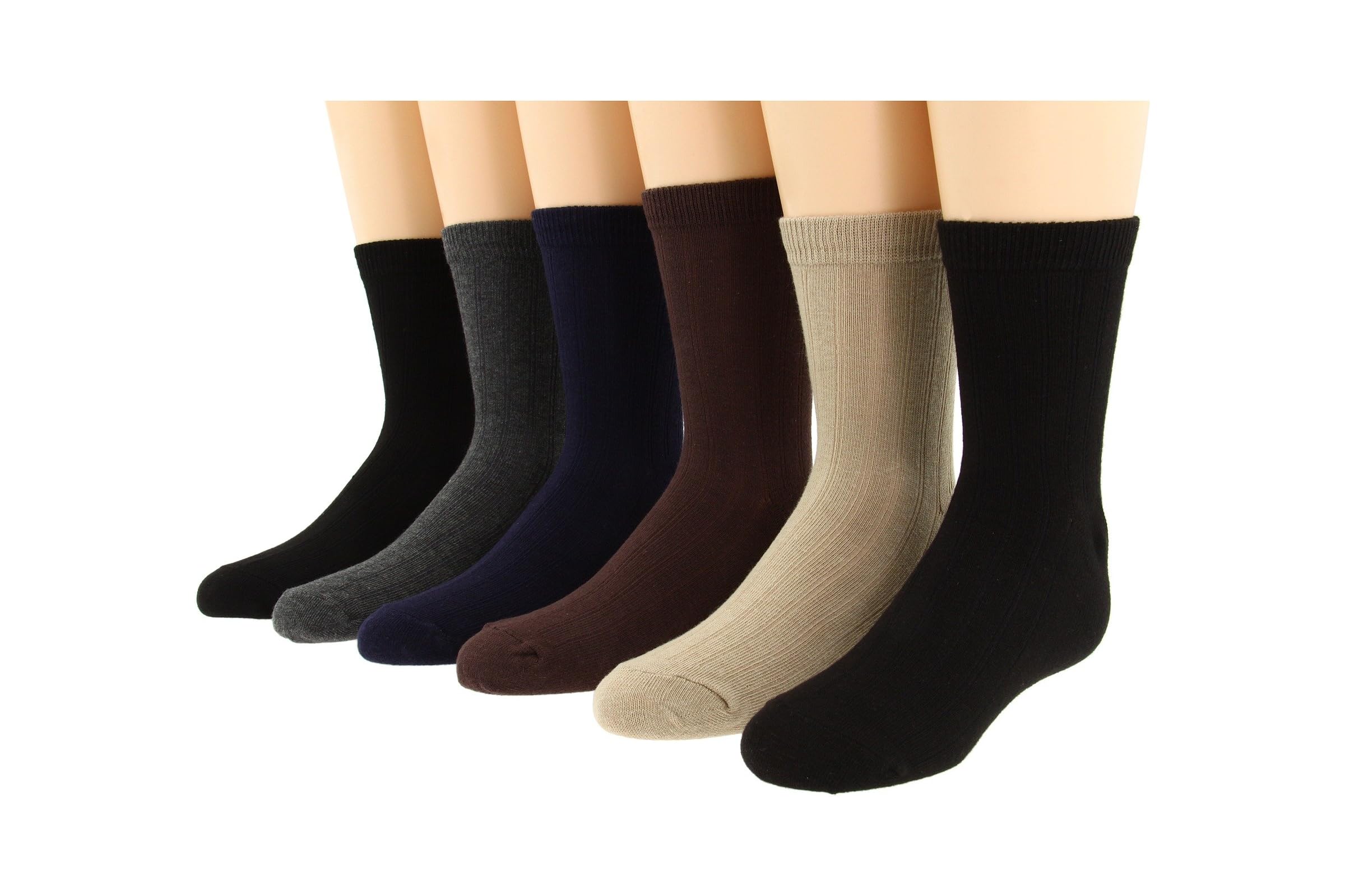 Jefferies Socks Rib Crew Sock Six Pair Pack (Infant/Toddler/Little Kid/Big Kid/Adult)