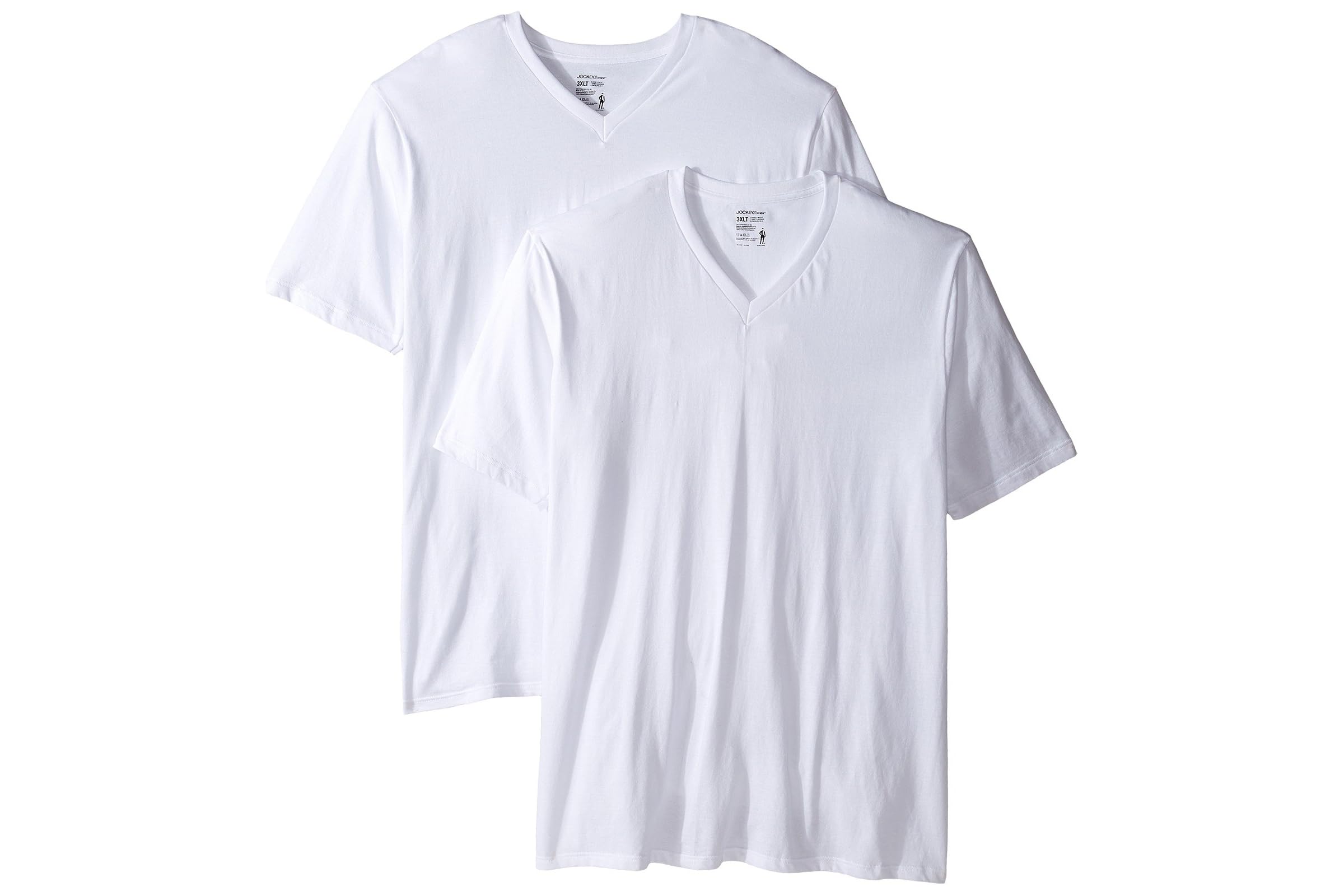 Jockey Tall Man Cotton V-Neck 2-Pack