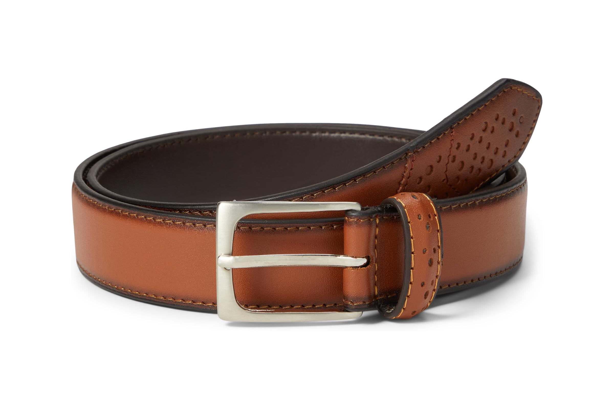 Florsheim Full Grain Leather Belt with Wing Tip Style Tail 32mm